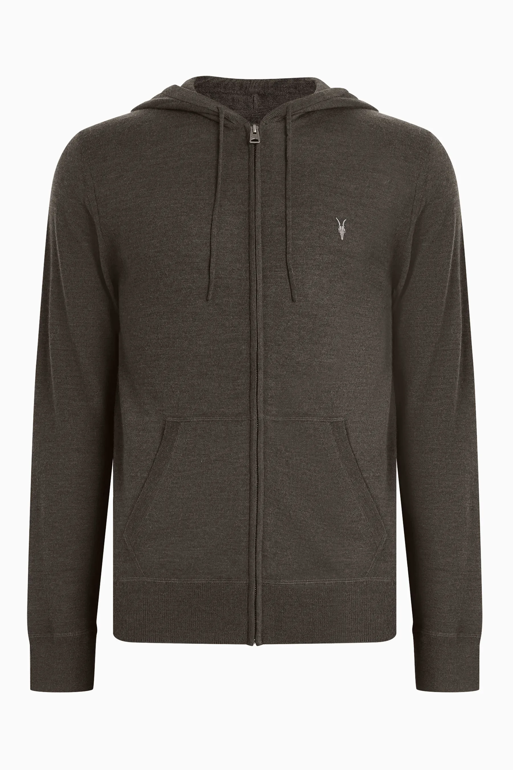 AllSaints - Mode - Felpa in lana merino con zip e cappuccio