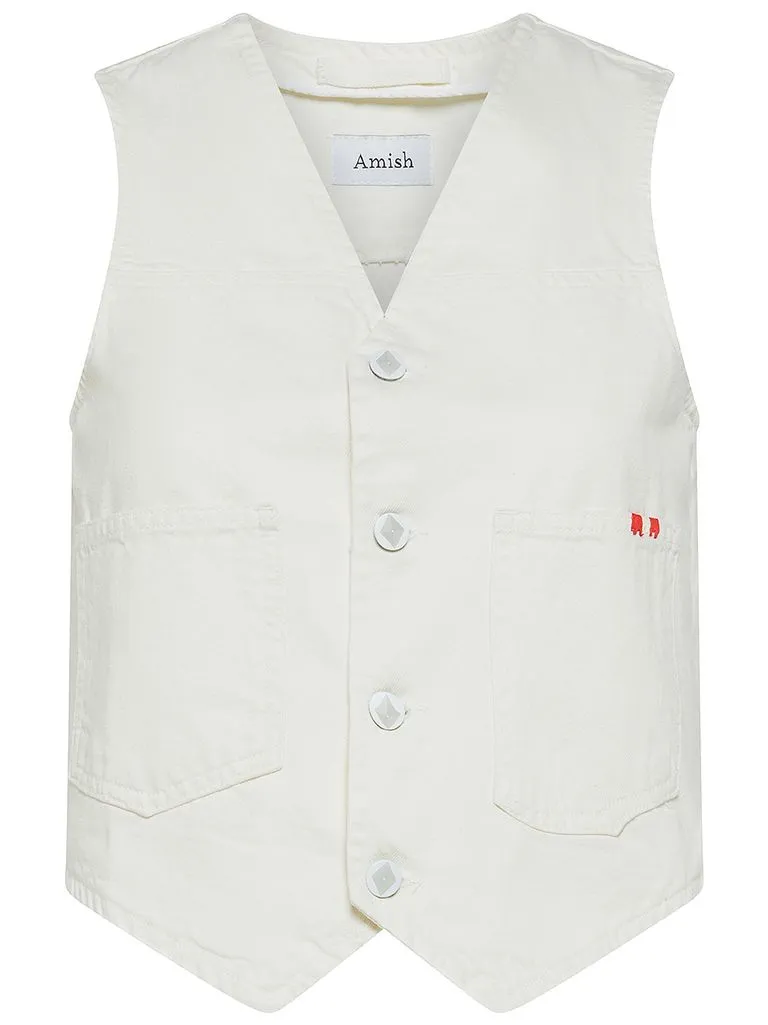 amish Gilet in denim bull