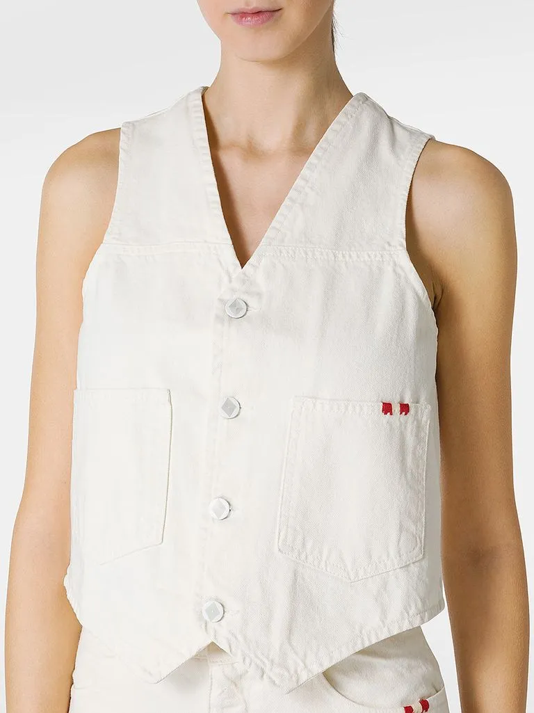amish Gilet in denim bull