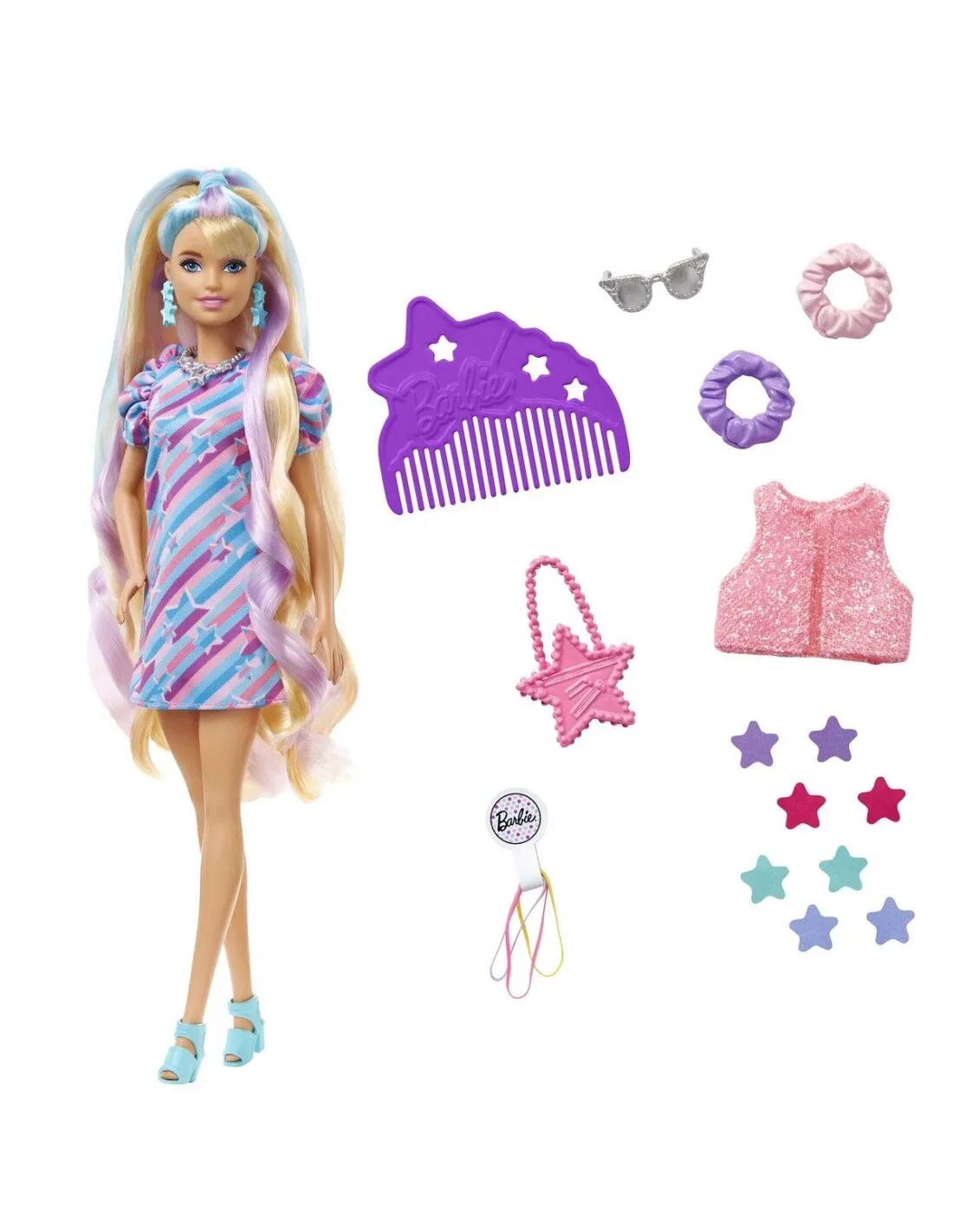 Bambola Barbie Totally Hair 9 Pezzi