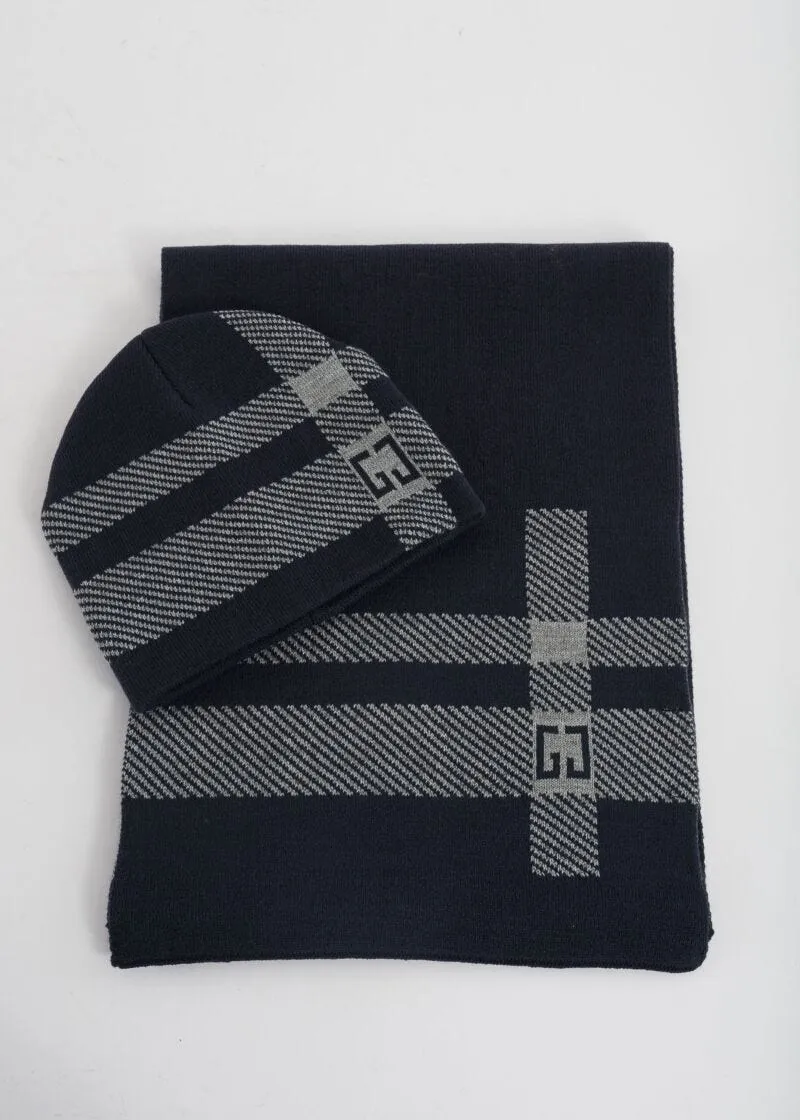 Berretto beanie e sciarpa coordinati