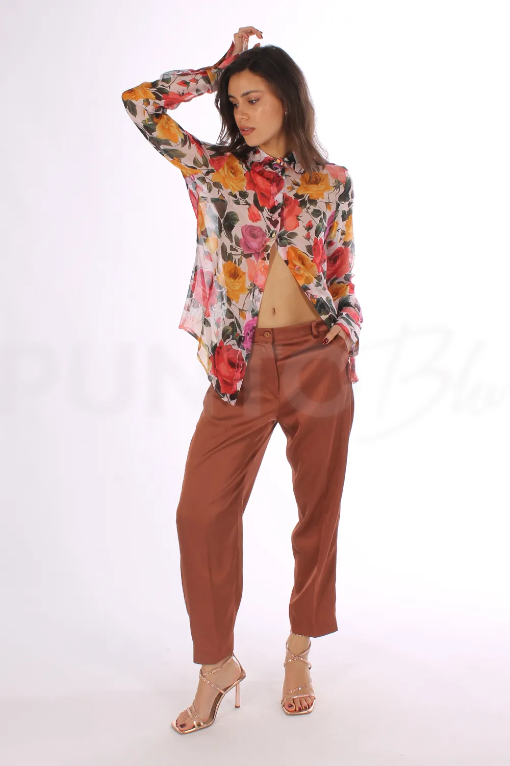 BLUGIRL | PANTALONI REGULAR IN RASO PESANTE - Punto Blu