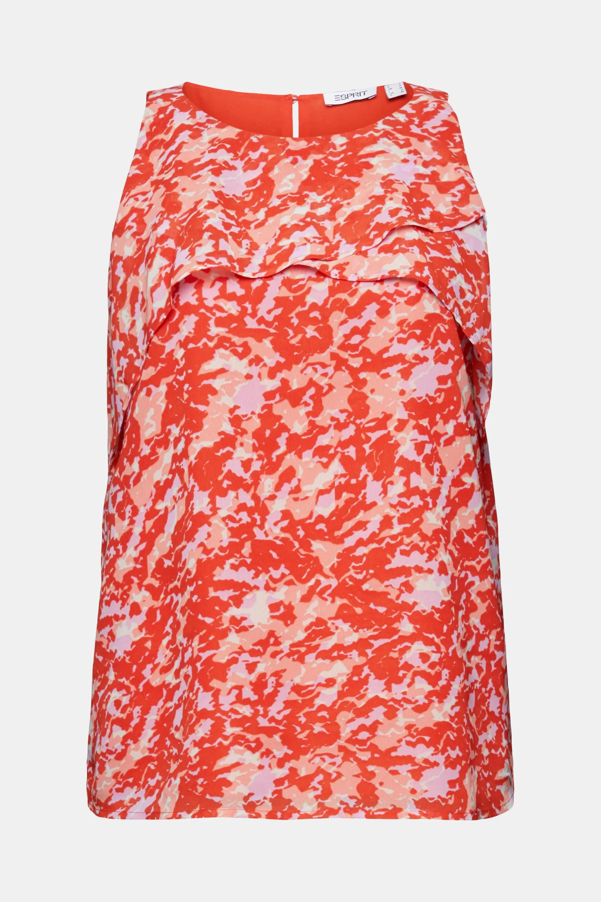 Blusa in crêpe di chiffon stampato
