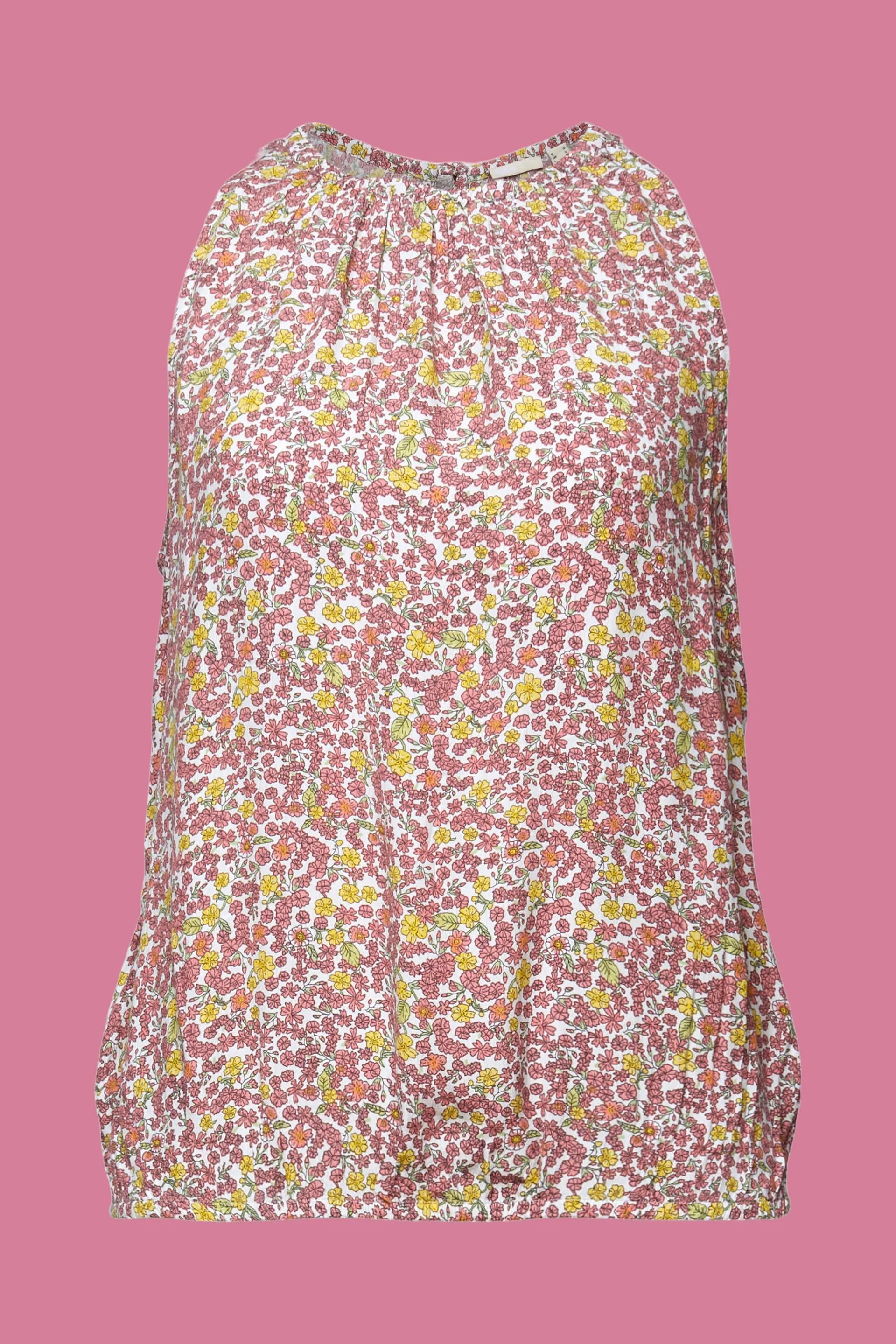 Blusa senza maniche a fantasia