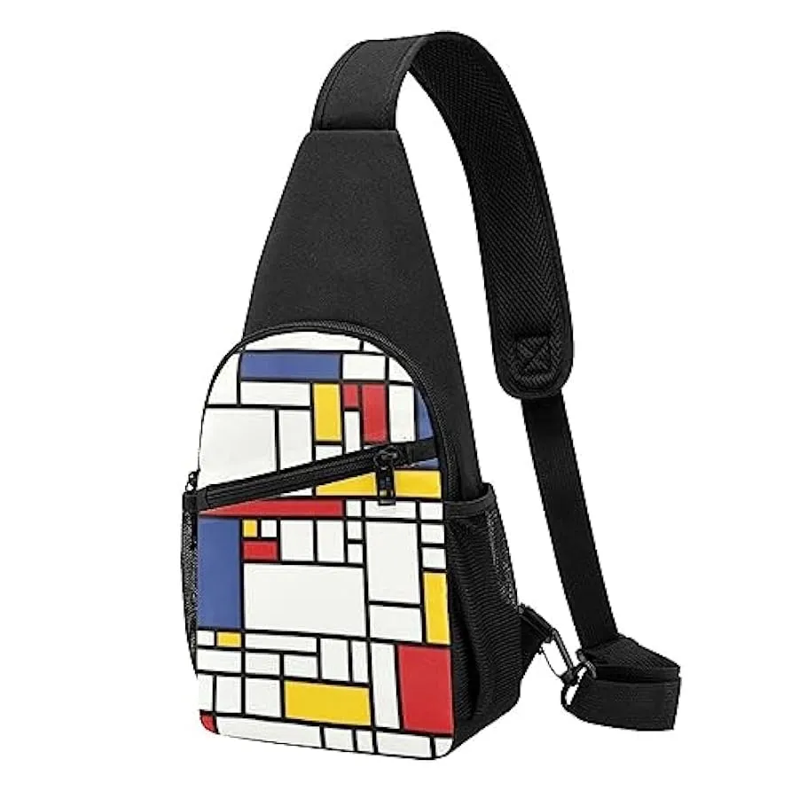 Borsa a tracolla per cani bianca Zaino a tracolla per uomo donna, spalla sinistra e destra regolabile, zaino casual da trekking,