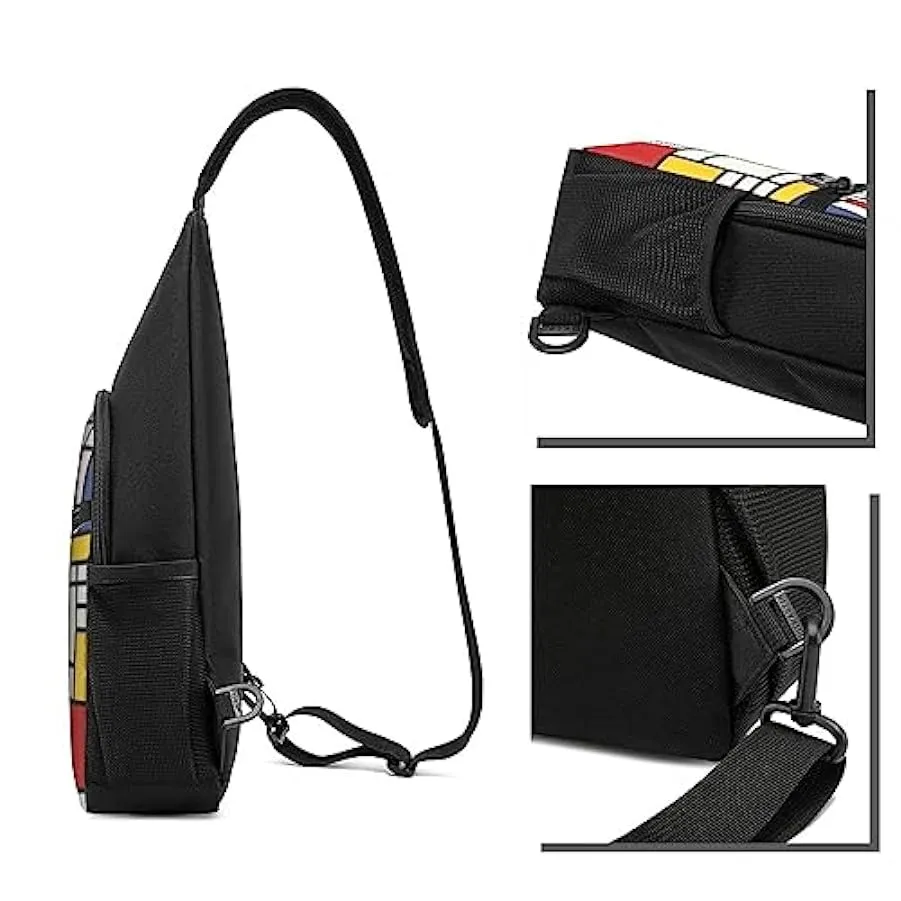 Borsa a tracolla per cani bianca Zaino a tracolla per uomo donna, spalla sinistra e destra regolabile, zaino casual da trekking,