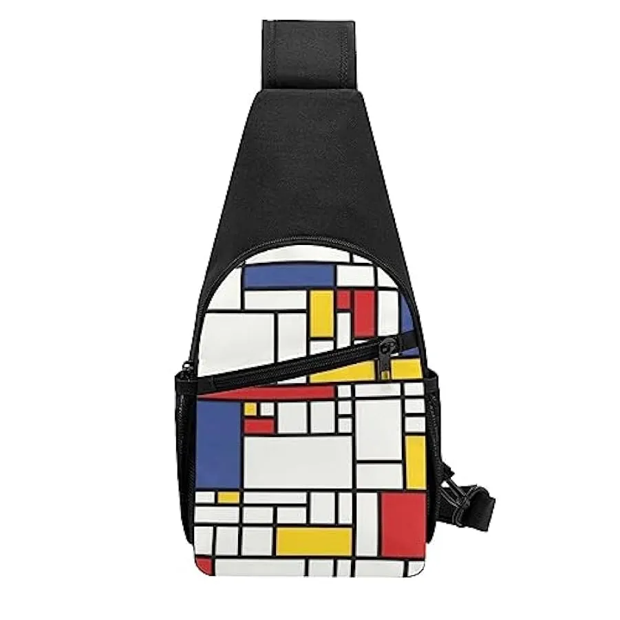 Borsa a tracolla per cani bianca Zaino a tracolla per uomo donna, spalla sinistra e destra regolabile, zaino casual da trekking,