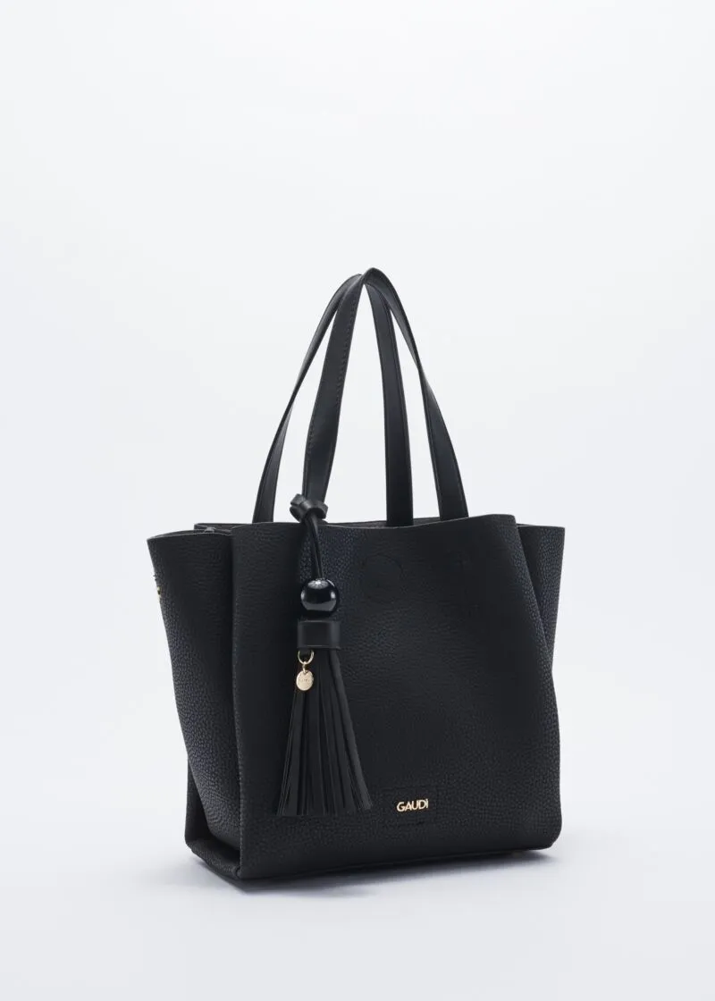 Borsa con manici a contrasto colore