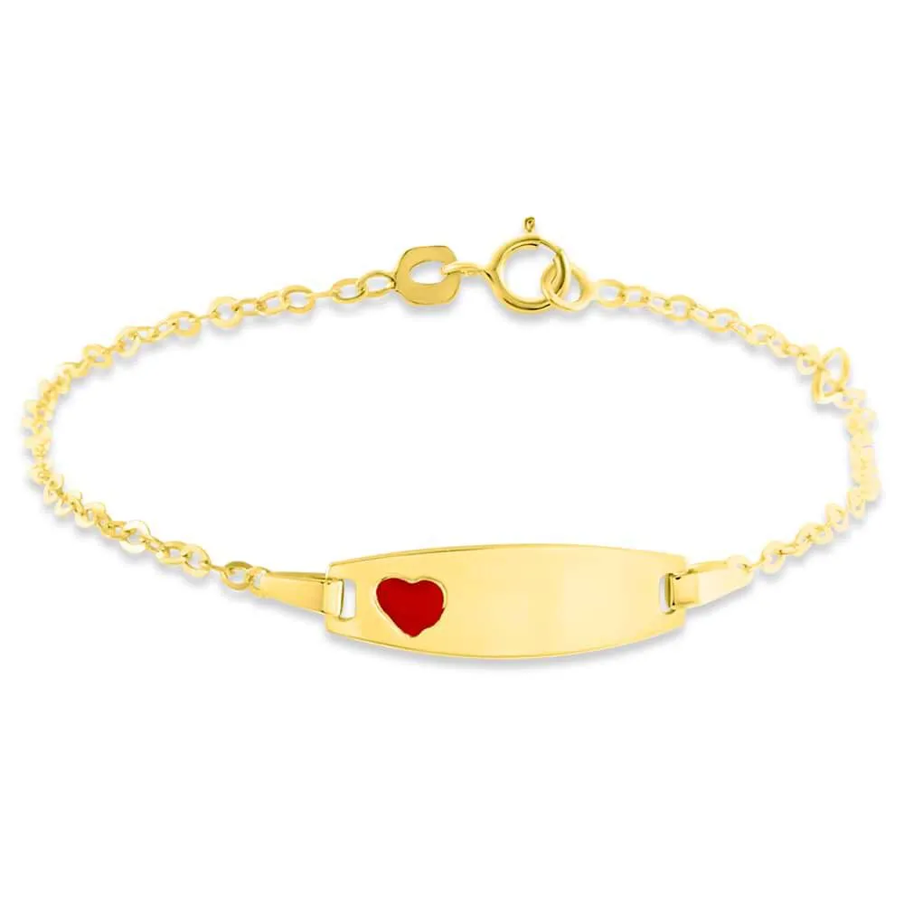 Bracciale Con Targhetta Cuore Holy Oro Giallo 375/1000 12 + 2 cm 1415823