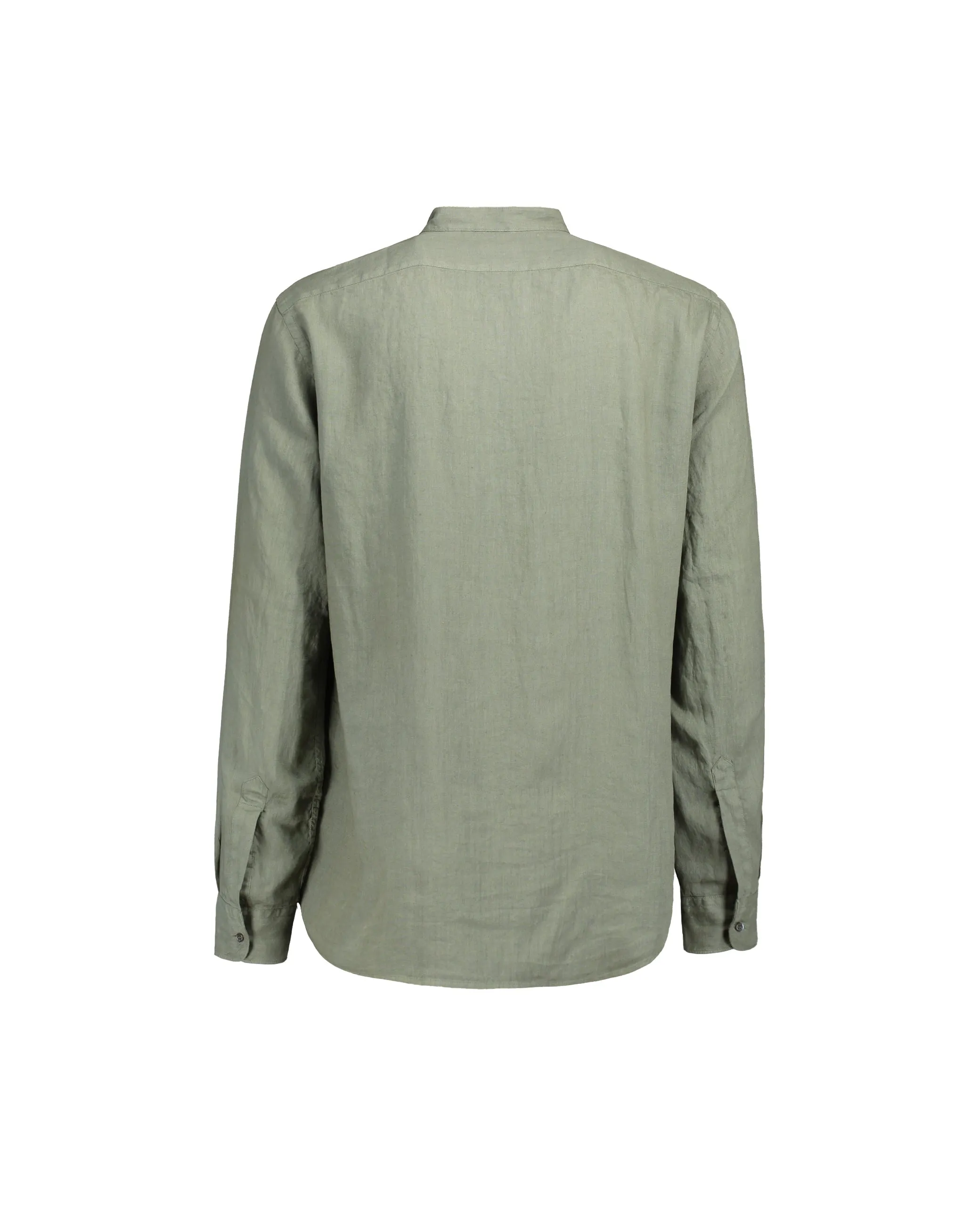Camicia coreana Bruce lino verde