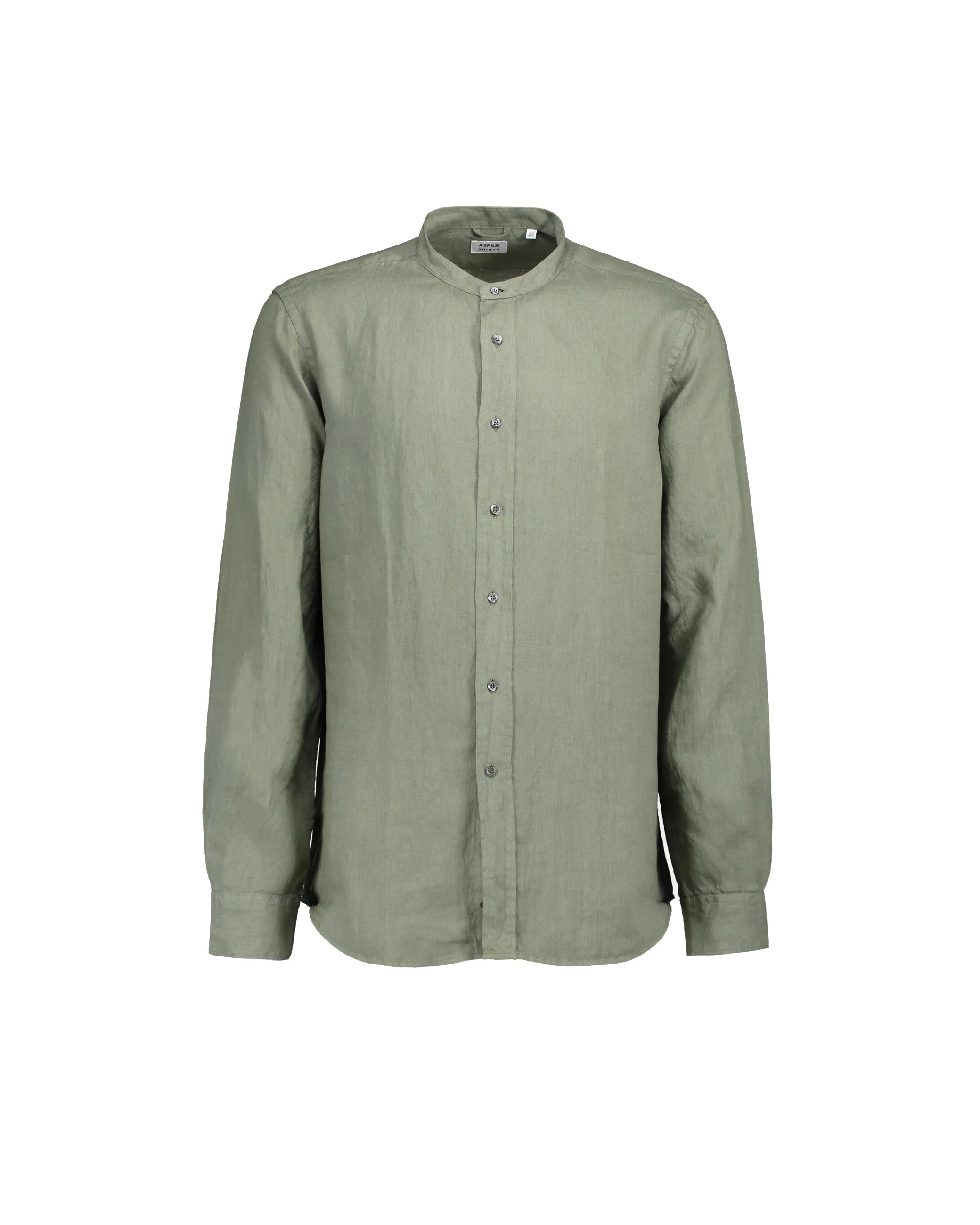 Camicia coreana Bruce lino verde