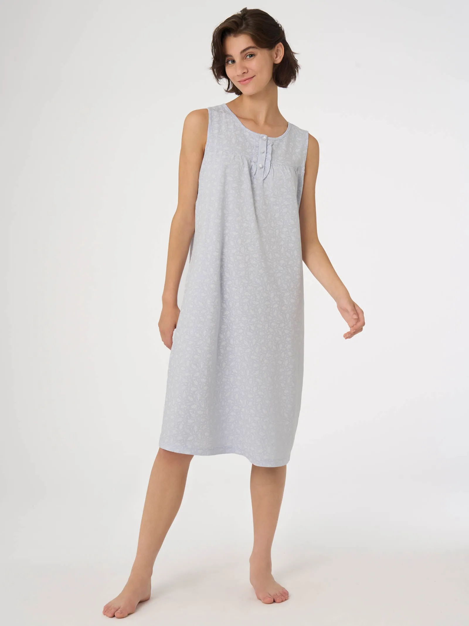 Camicia da notte a spalla larga in Jersey di cotone - Fant.Gioiello