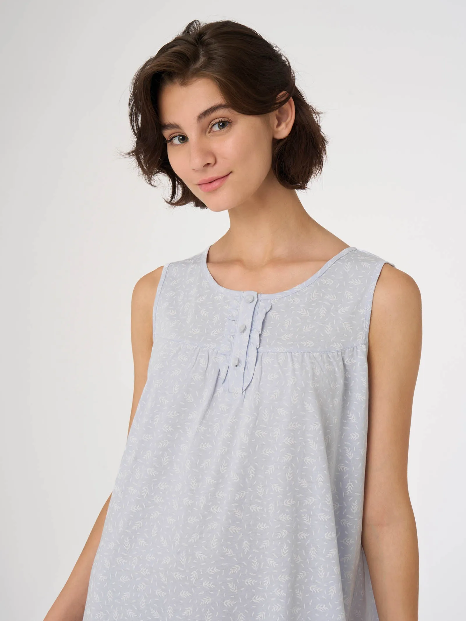 Camicia da notte a spalla larga in Jersey di cotone - Fant.Gioiello