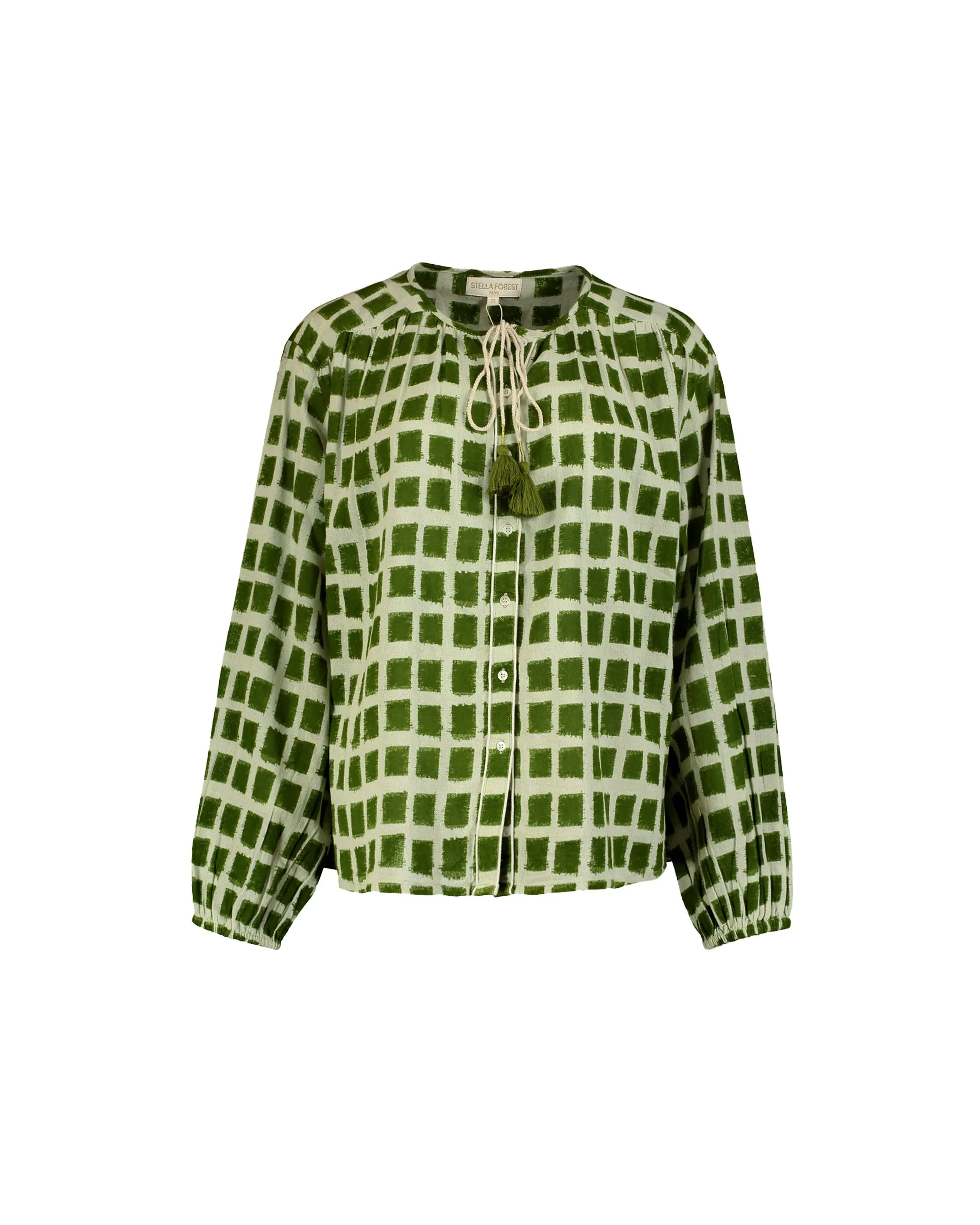 Camicia loose Kyoto verde