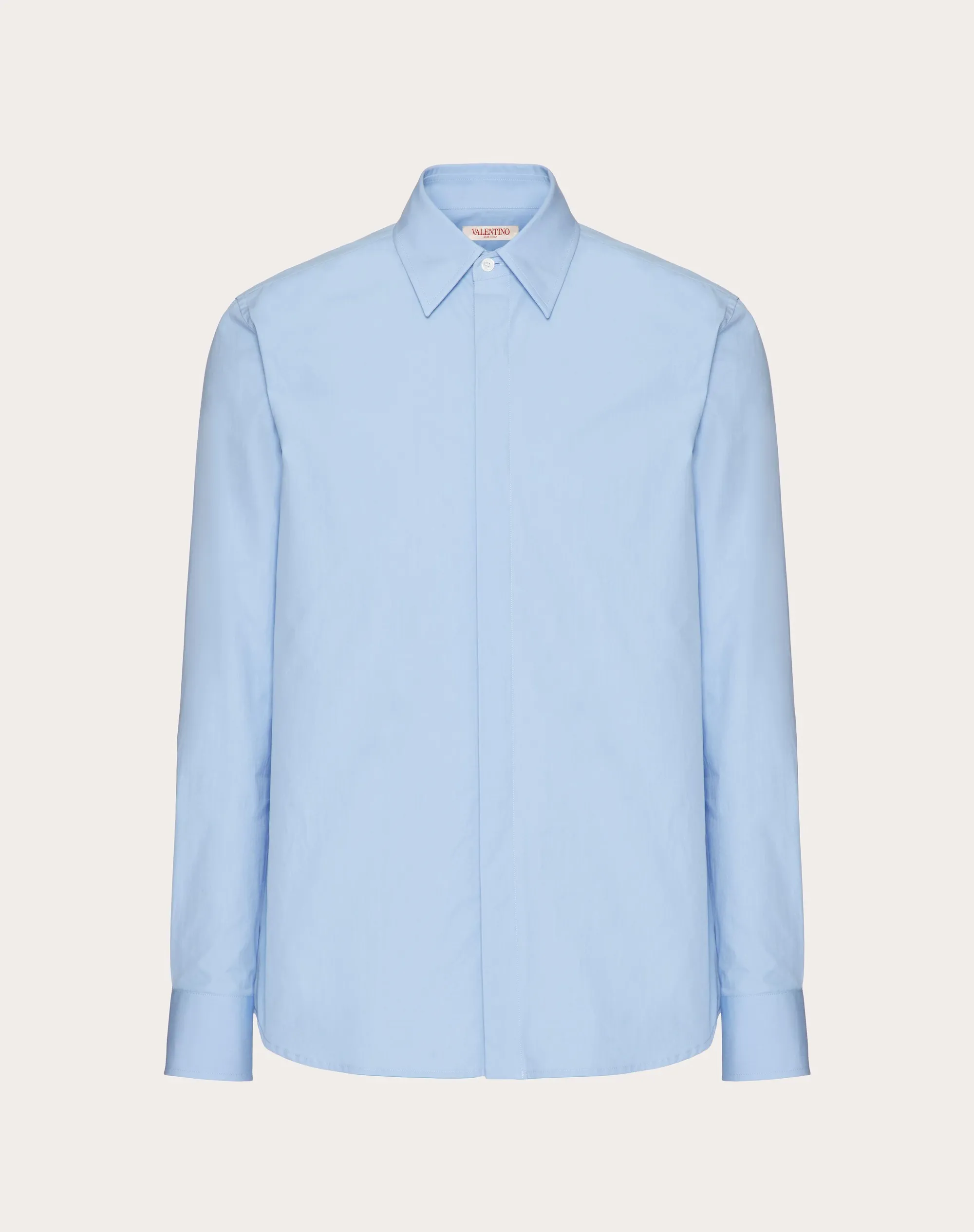 CAMICIA MANICA LUNGA IN POPELINE DI COTONE PESANTE