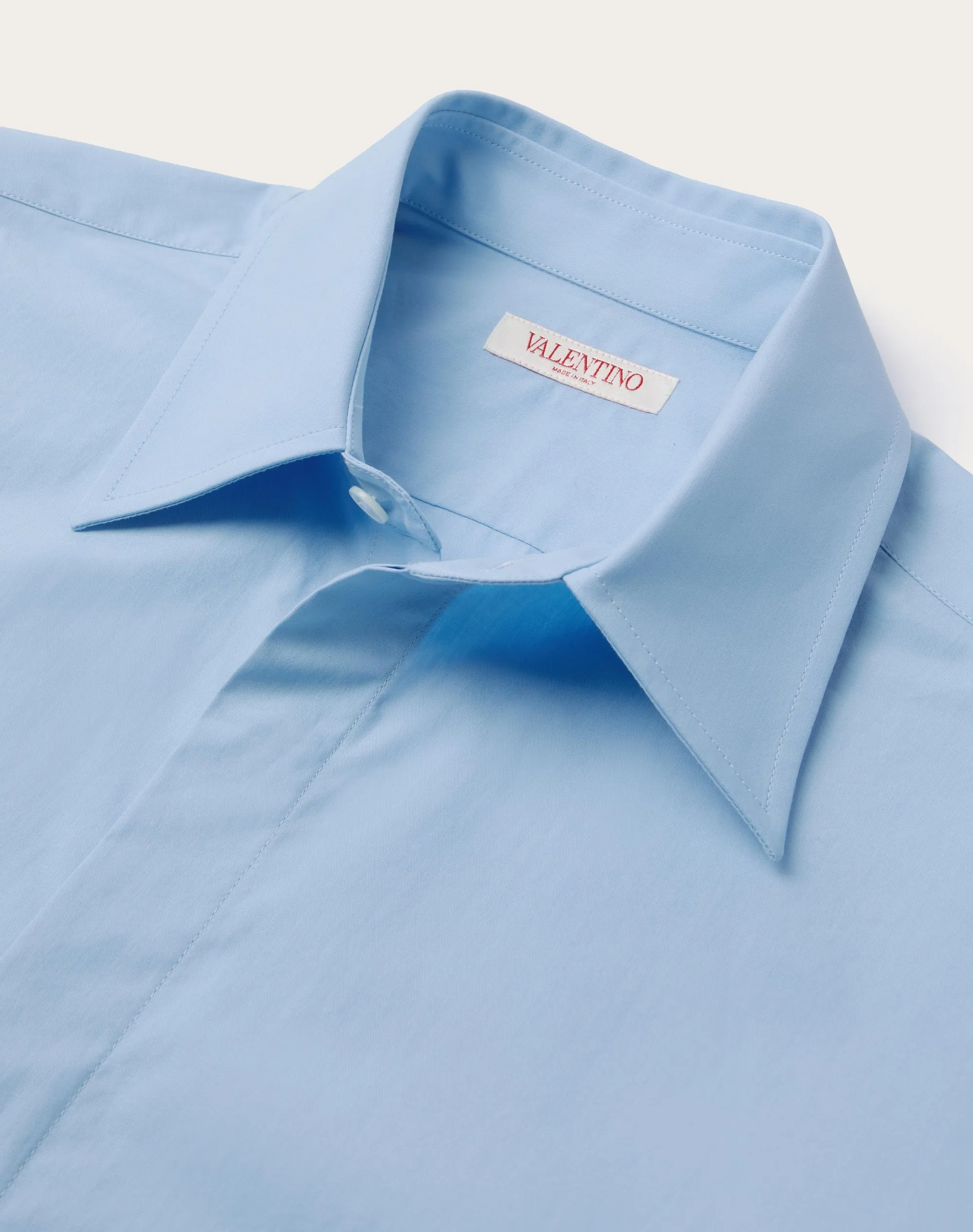 CAMICIA MANICA LUNGA IN POPELINE DI COTONE PESANTE