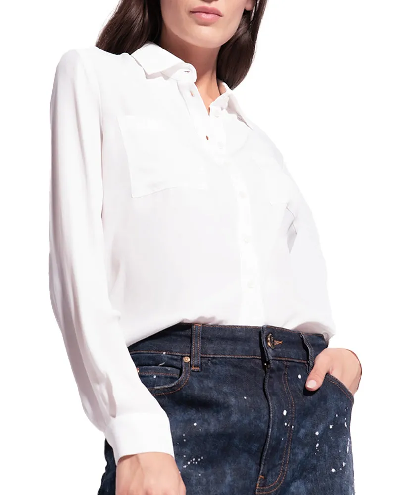 Camicia Nora 2 crêpe de chine bianca