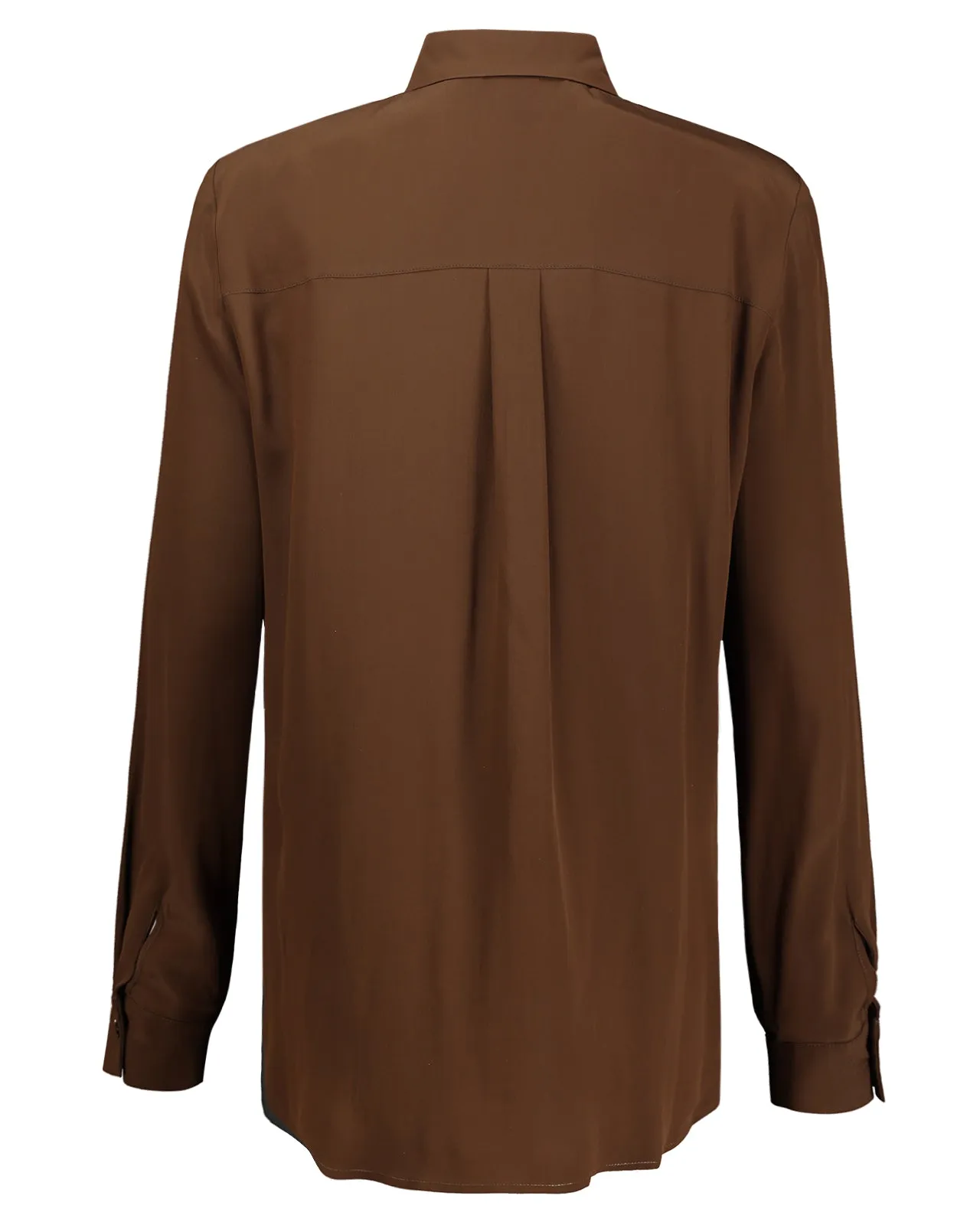 Camicia Nora 2 crêpe de chine marrone