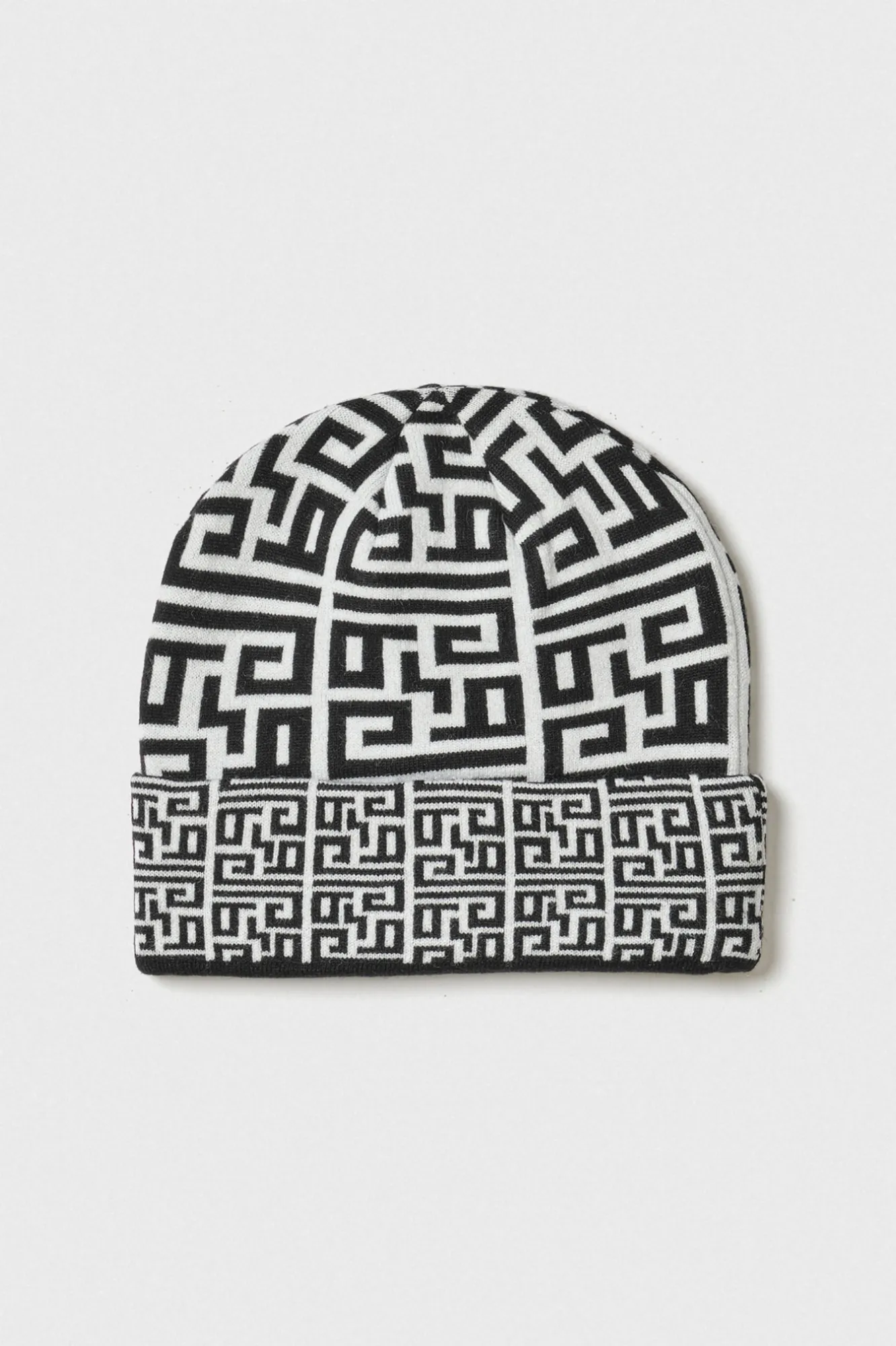 Cappellino Jacquard Nero Offwhite - Gaëlle Paris