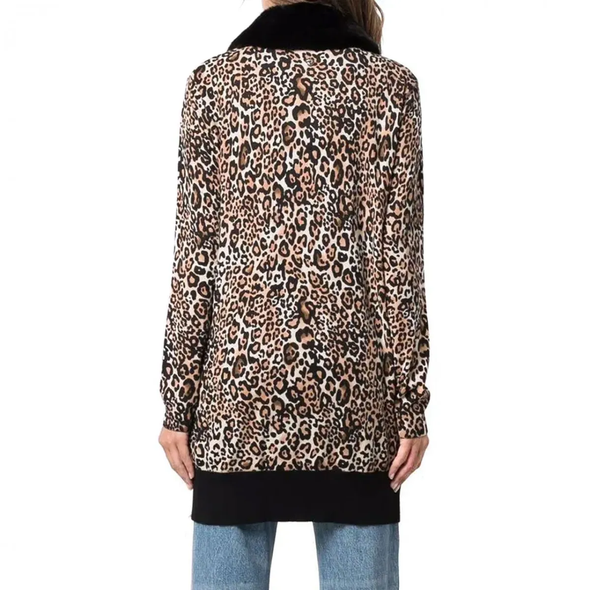 Cardigan Con Stampa Animalier, Multi