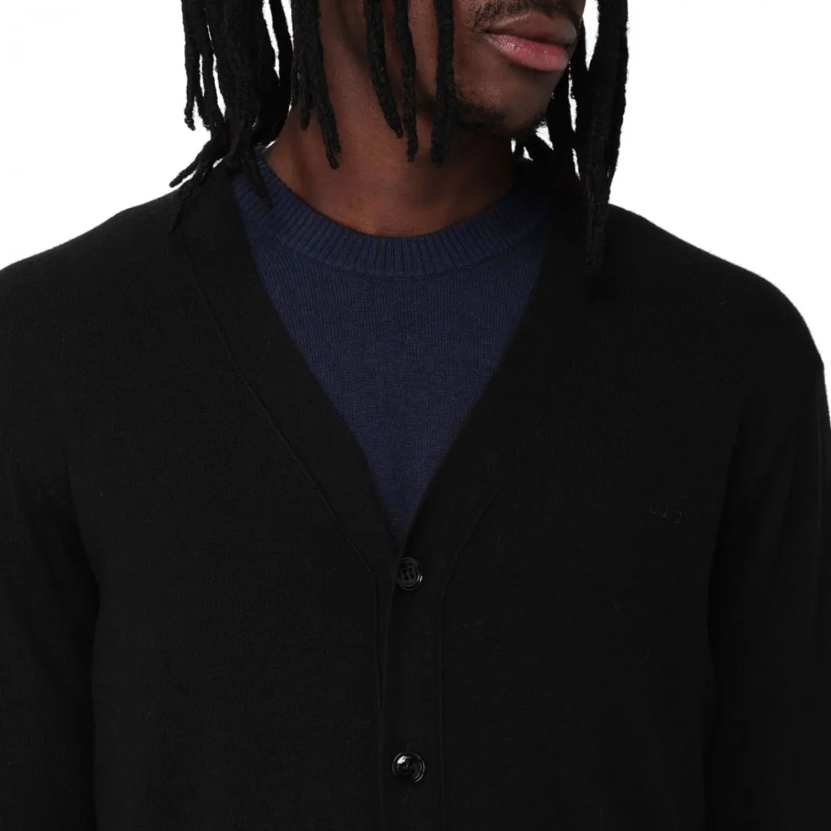 Cardigan In Maglia Cardbase Nero