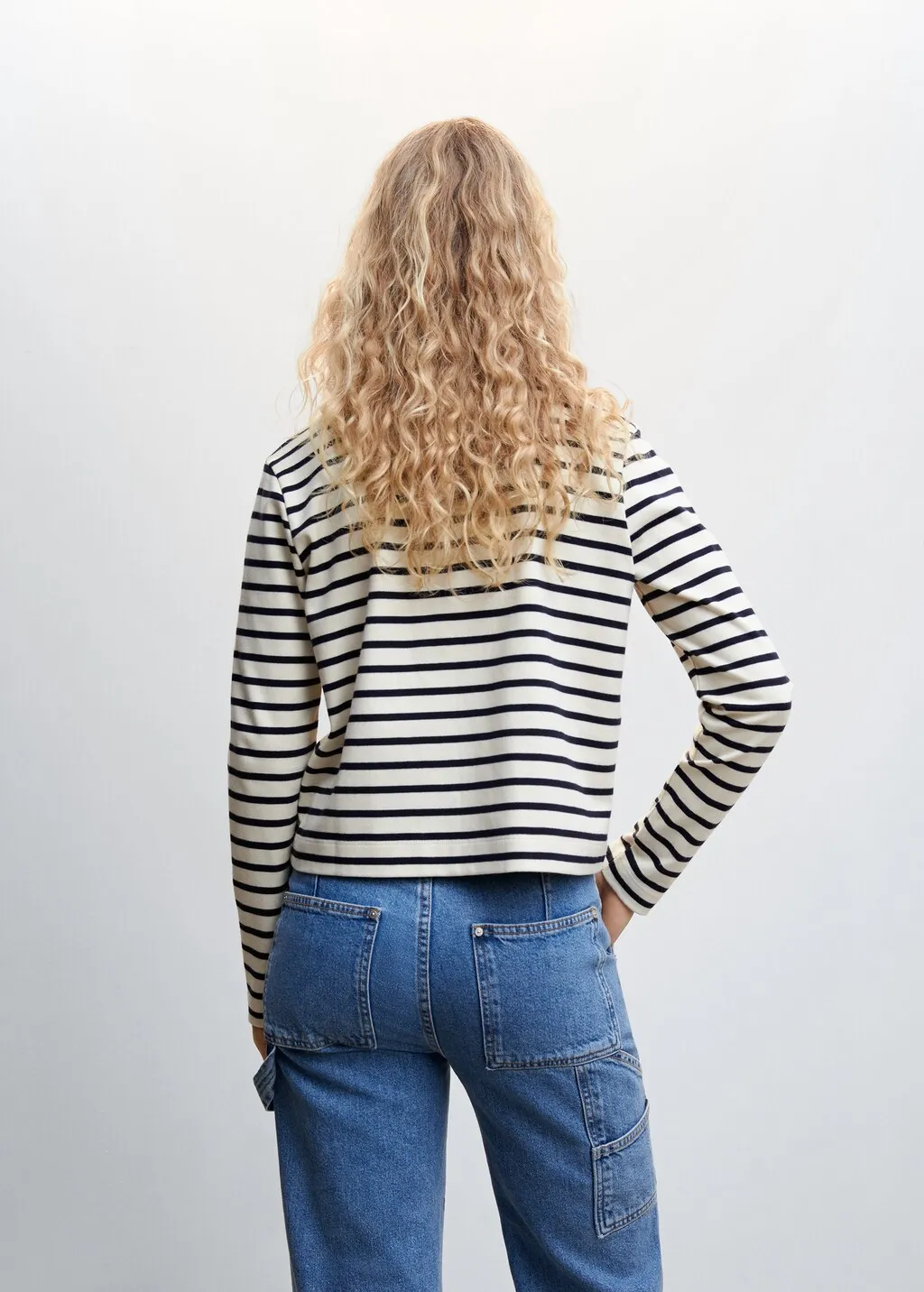 Cardigan righe bottoni