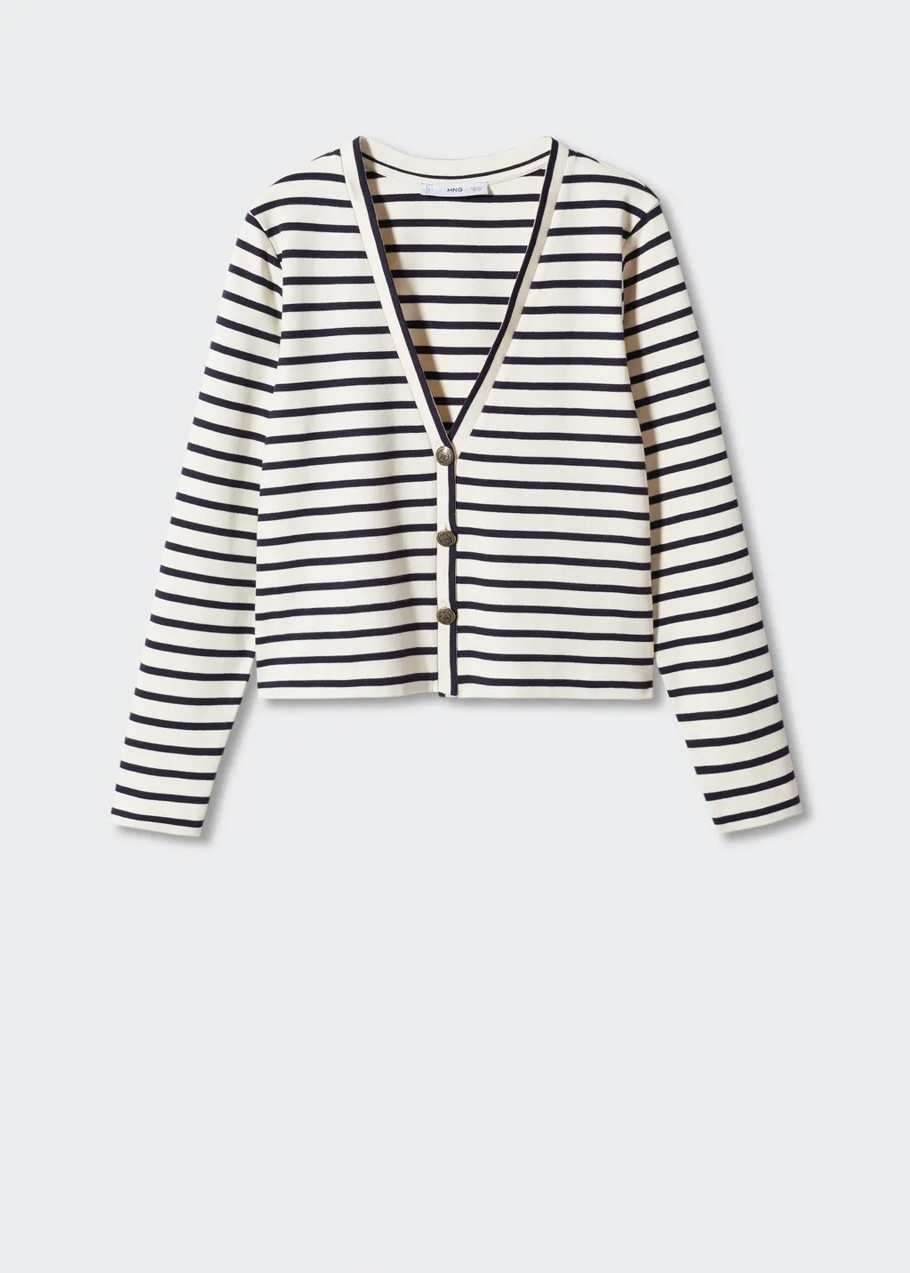 Cardigan righe bottoni