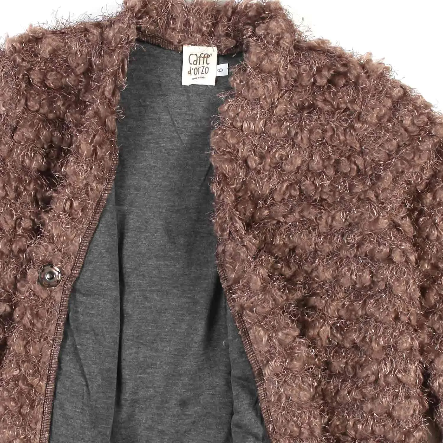 Cardigan Siria Marrone E Grigio Bambina