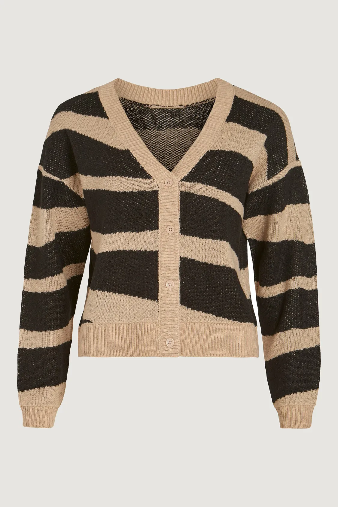 Cardigan Vila Clothes vilava rev l/s jacquard knit cardigan/pb Beige