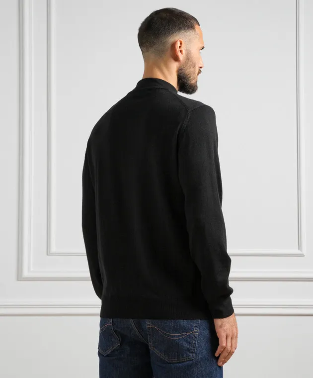 Cashmere&Whiskey Maglione in lana nera 97397