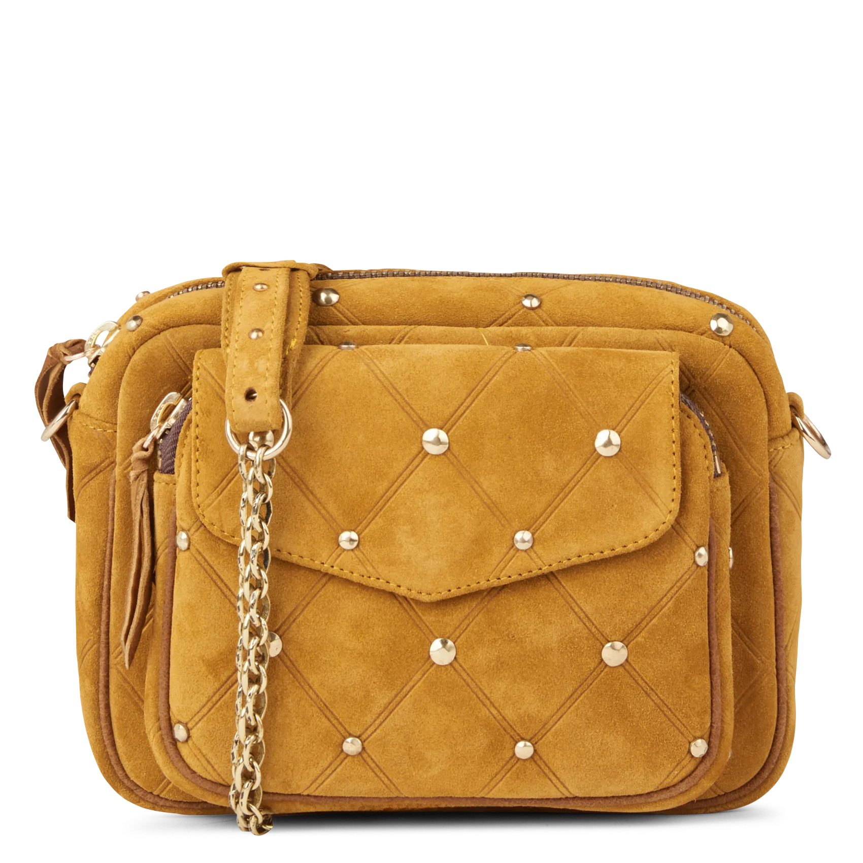  CLARIS VIROT   CHARLY - Borsa a tracolla in camoscio | Beige