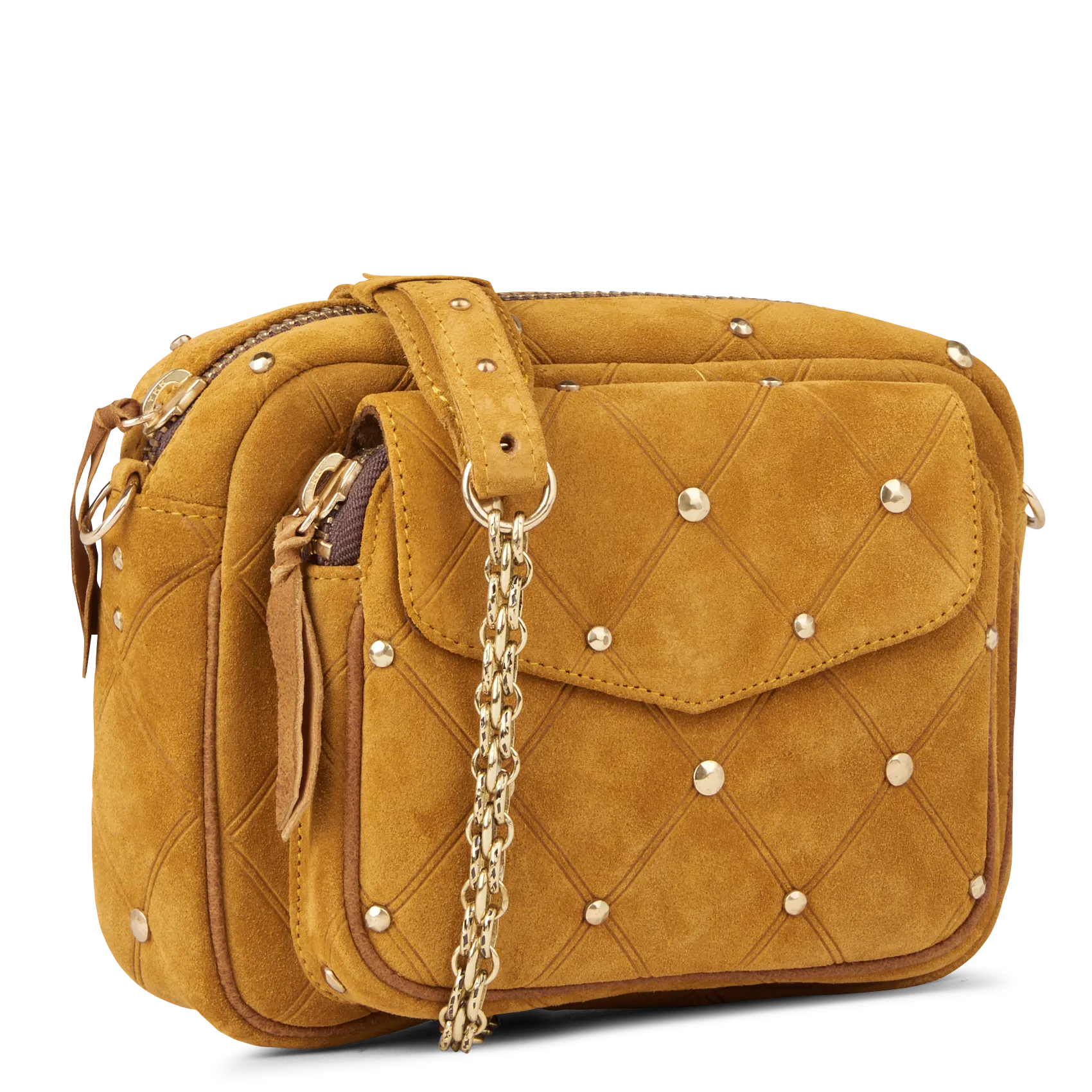  CLARIS VIROT   CHARLY - Borsa a tracolla in camoscio | Beige