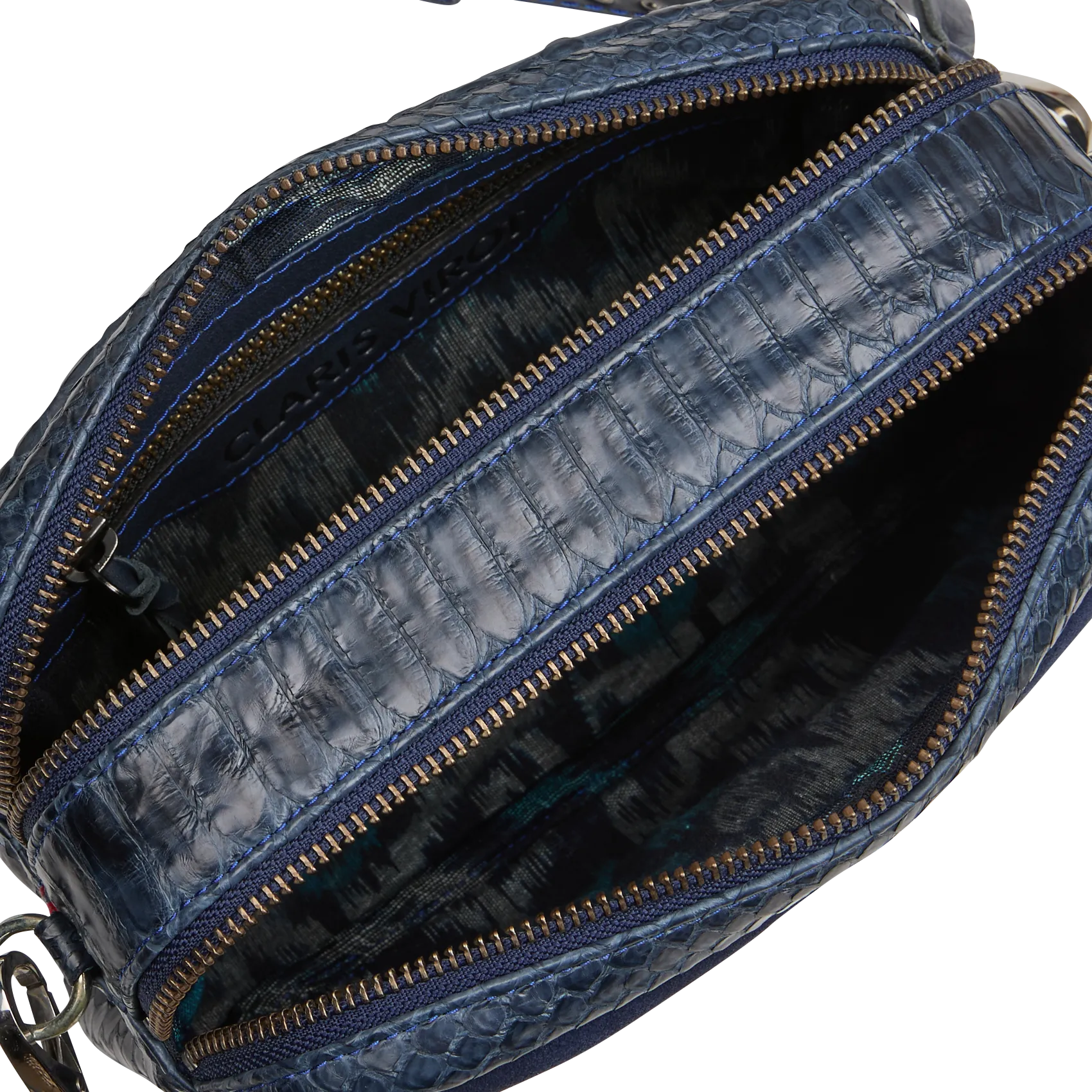  CLARIS VIROT   LILY - Borsa a tracolla in pelle di pitone | Blu