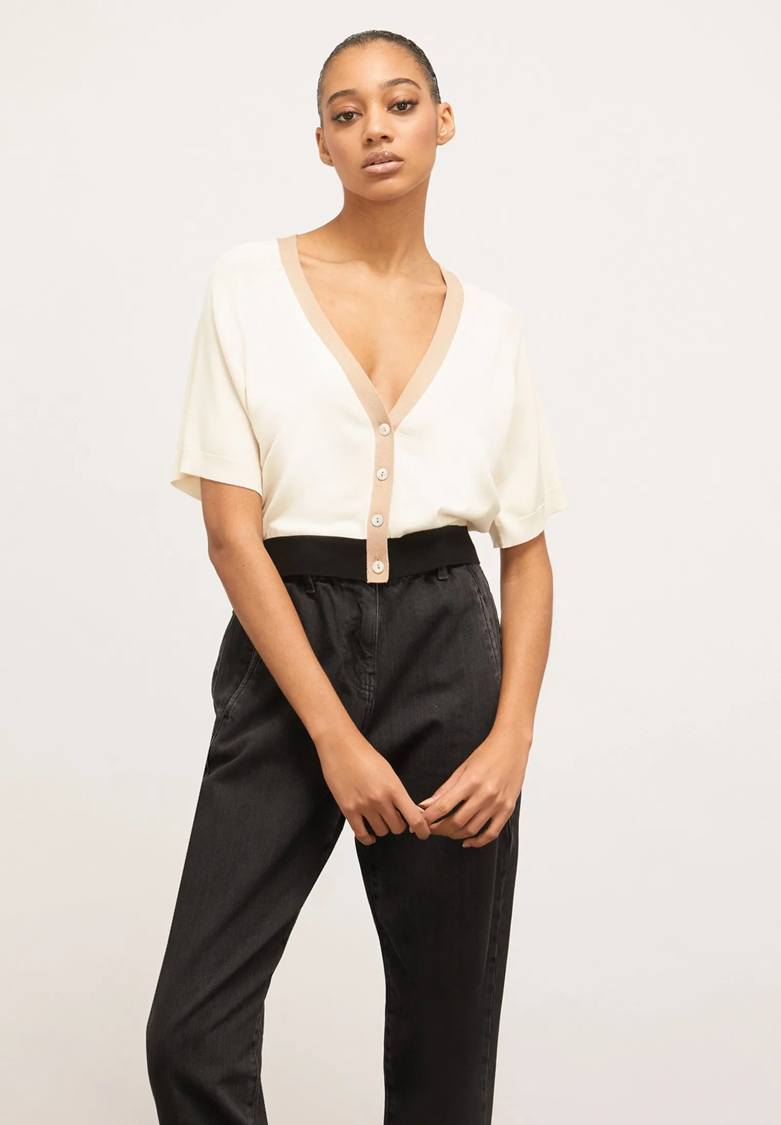 CORTO BORDI A CONTRASTO - Cardigan
