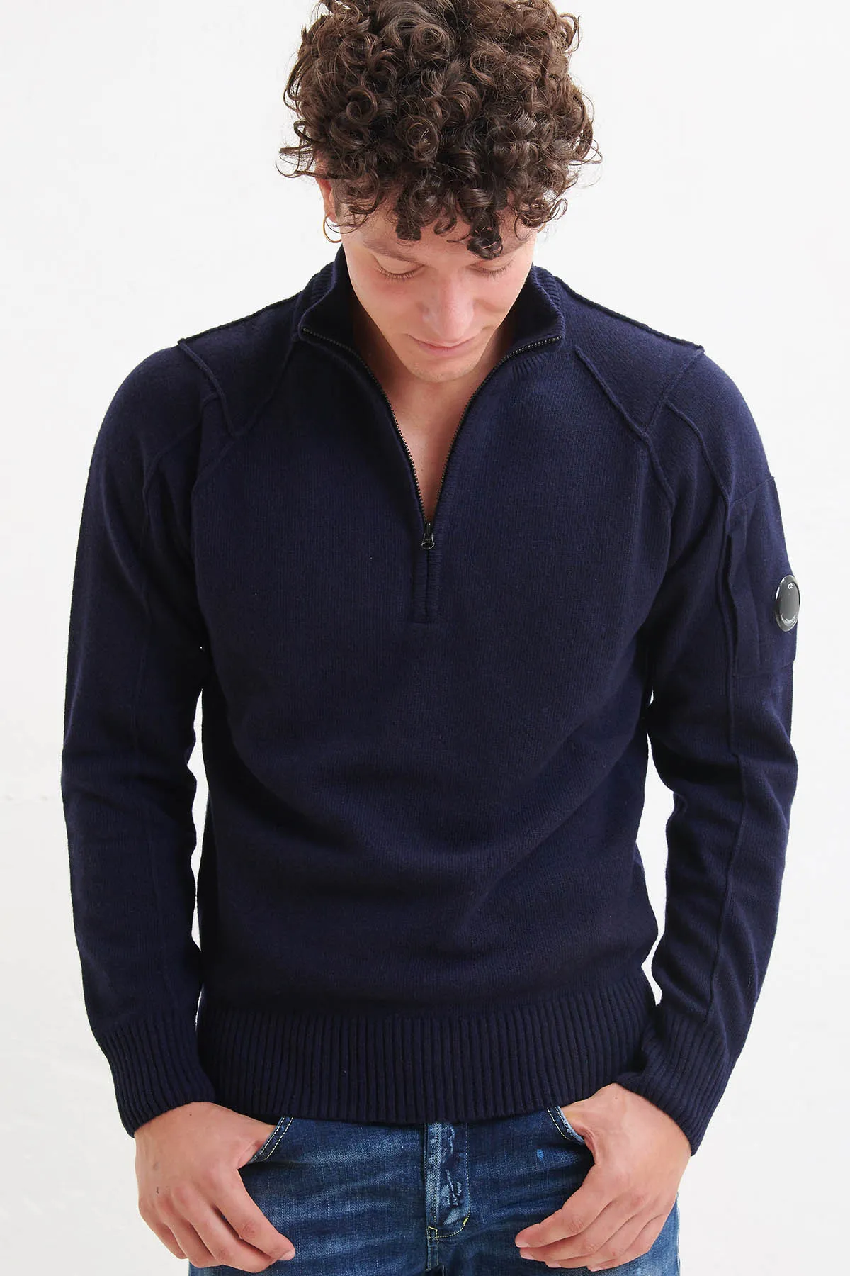 C.P. COMPANY Maglia POLO COLLAR in lana
