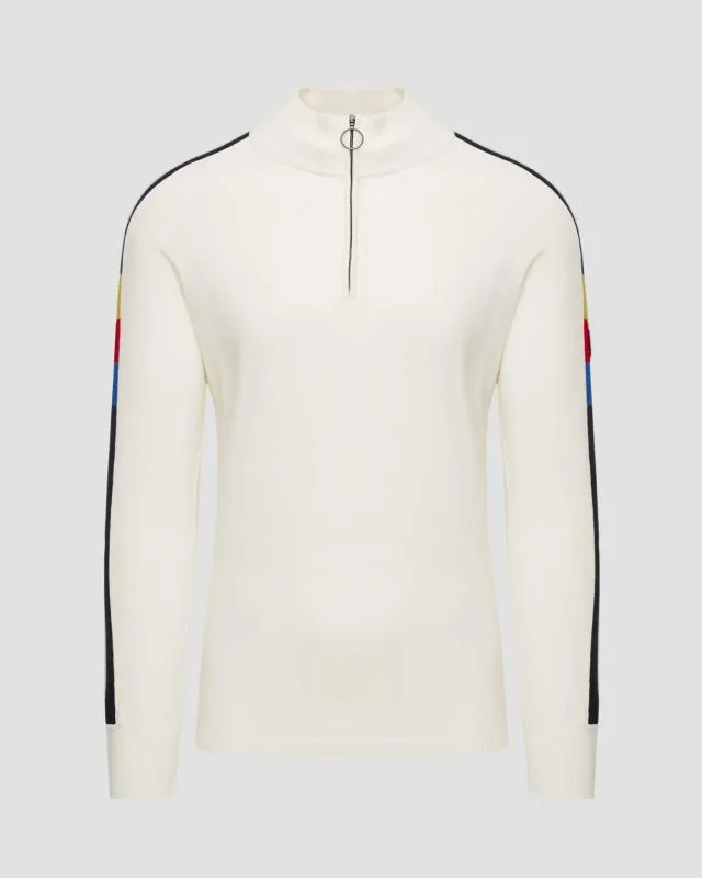 Dolcevita bianco con cerniera da uomo We Norwegians Varden