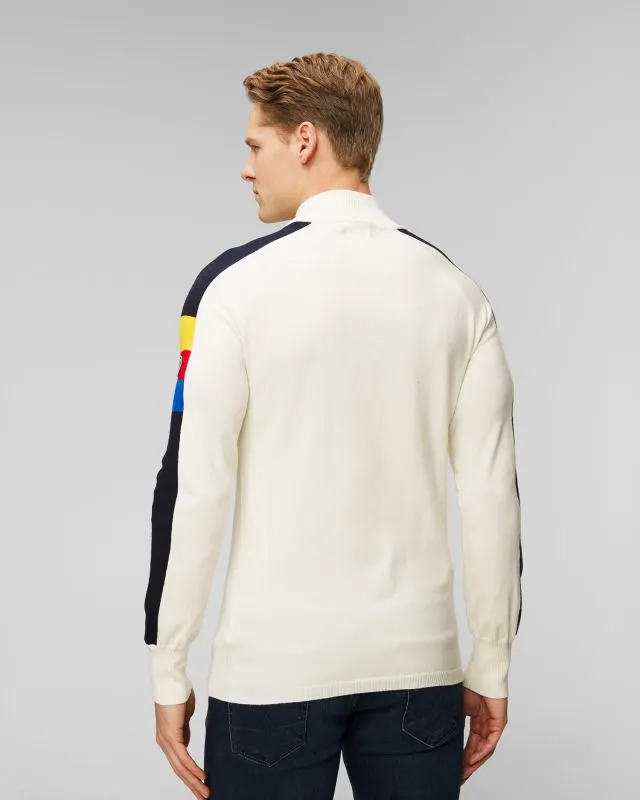 Dolcevita bianco con cerniera da uomo We Norwegians Varden