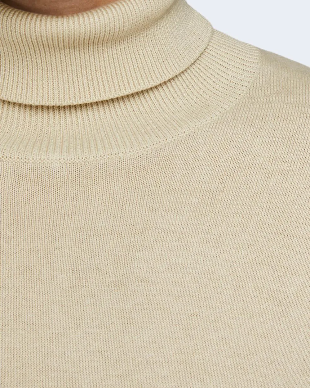 Dolcevita Jack Jones JJEEMIL KNIT ROLL NECK NOOS Beige