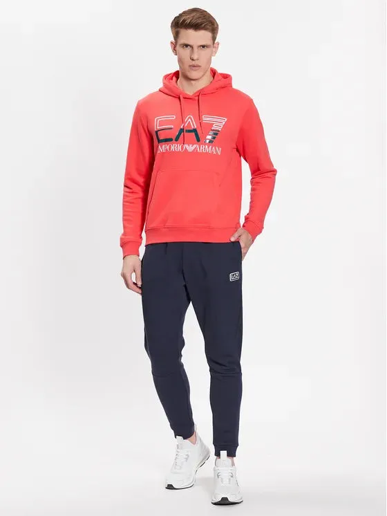 Ea7 Emporio Armani felpa con cappuccio logo series uomo