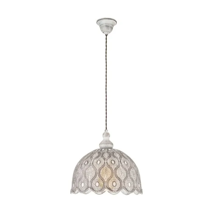 Eglo TALBOT 2 Lampadario a sospensione Marrone scuro, Bianco, 1-Luce
