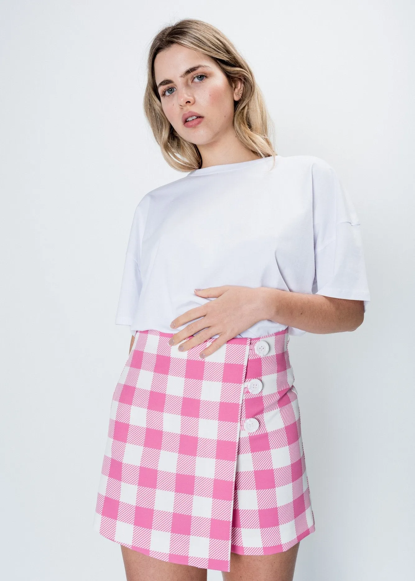 Falda pantalón cuadro vichy