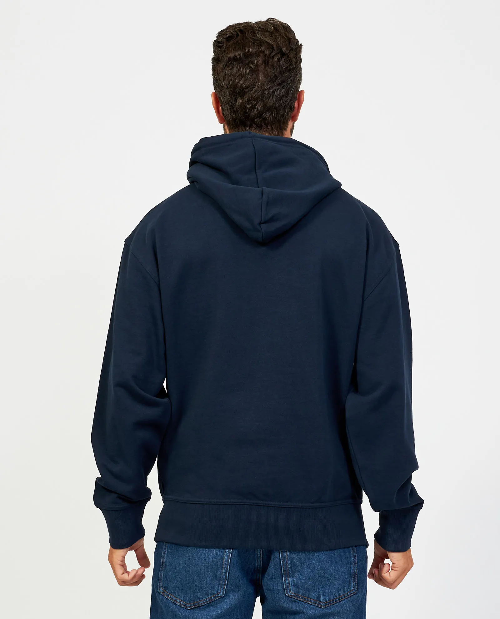 Felpa Boss blu regular fit con cappuccio