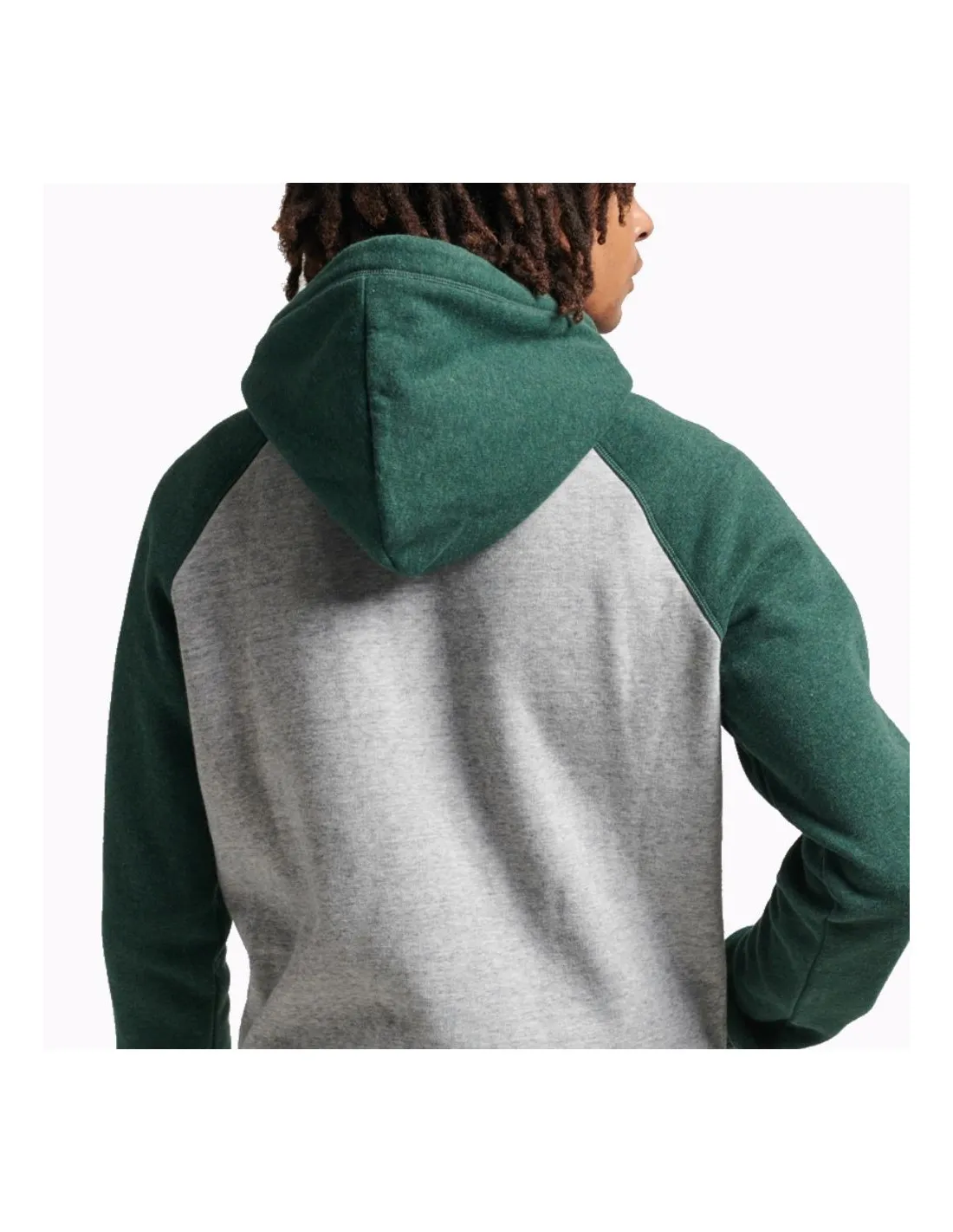 Felpa con cappuccio da baseball sportiva da baseball con logo vintage Superdry grigia