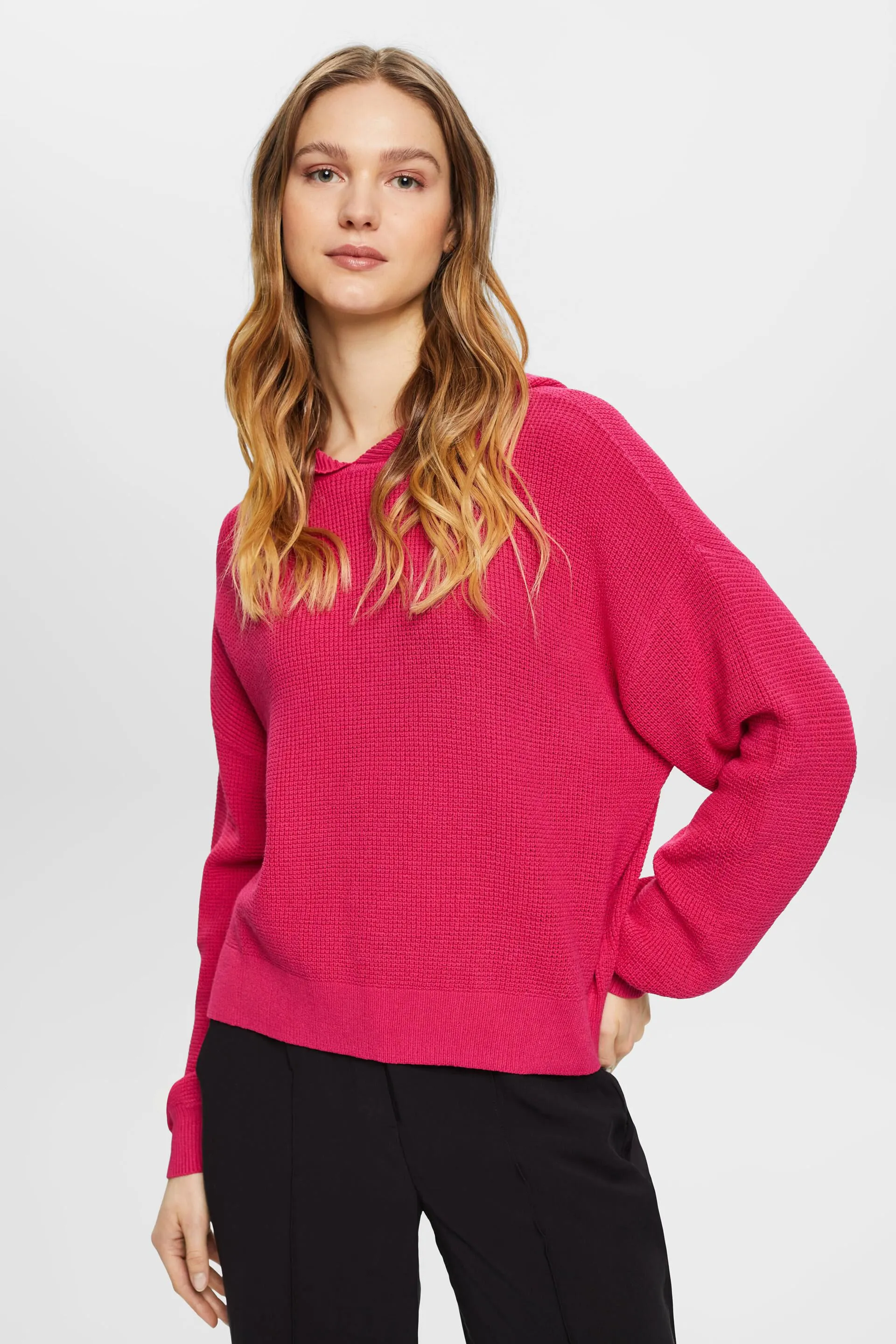 Felpa con cappuccio in maglia