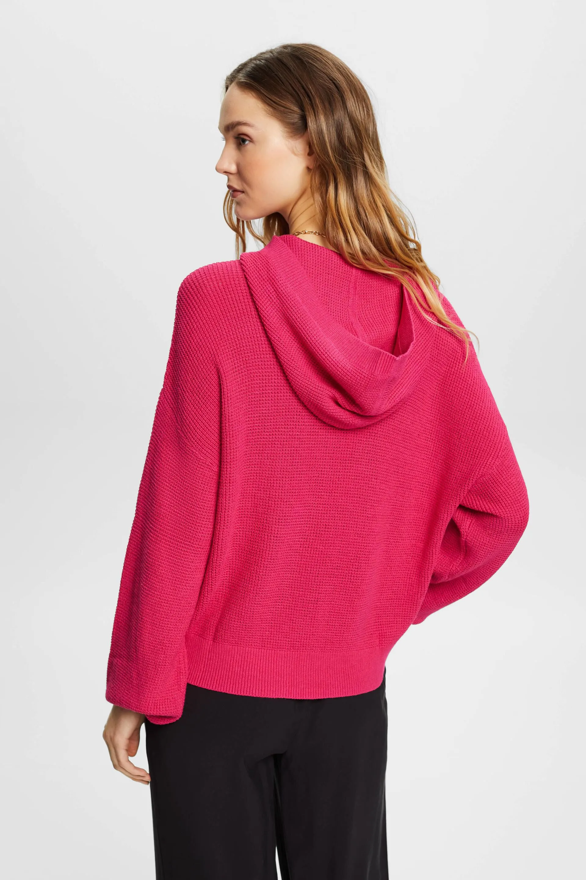 Felpa con cappuccio in maglia