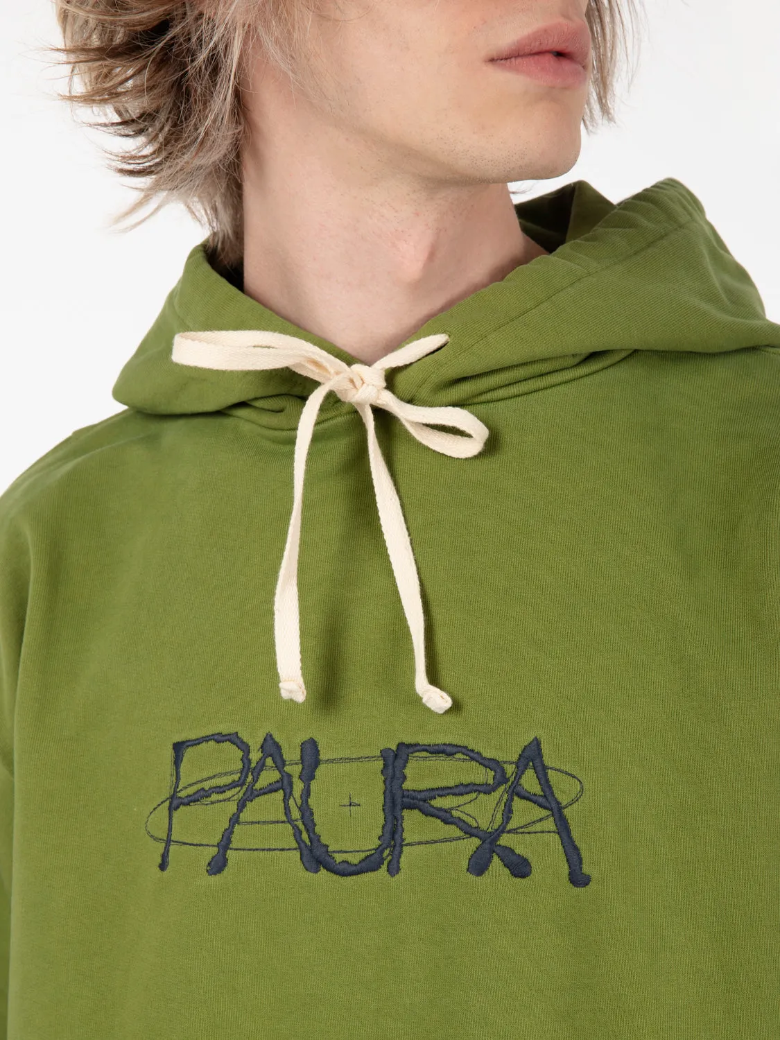 Felpa con cappuccio verde