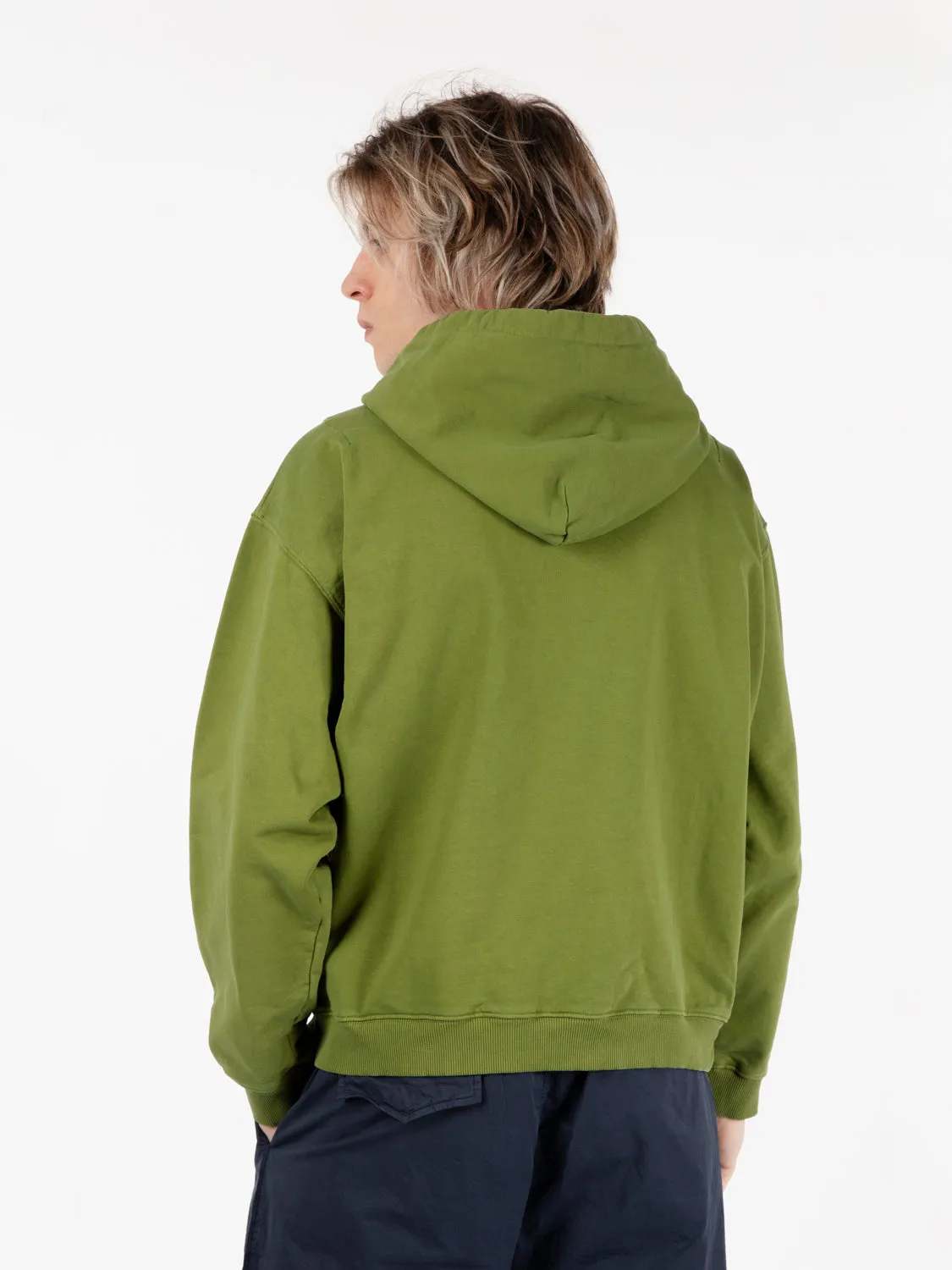 Felpa con cappuccio verde