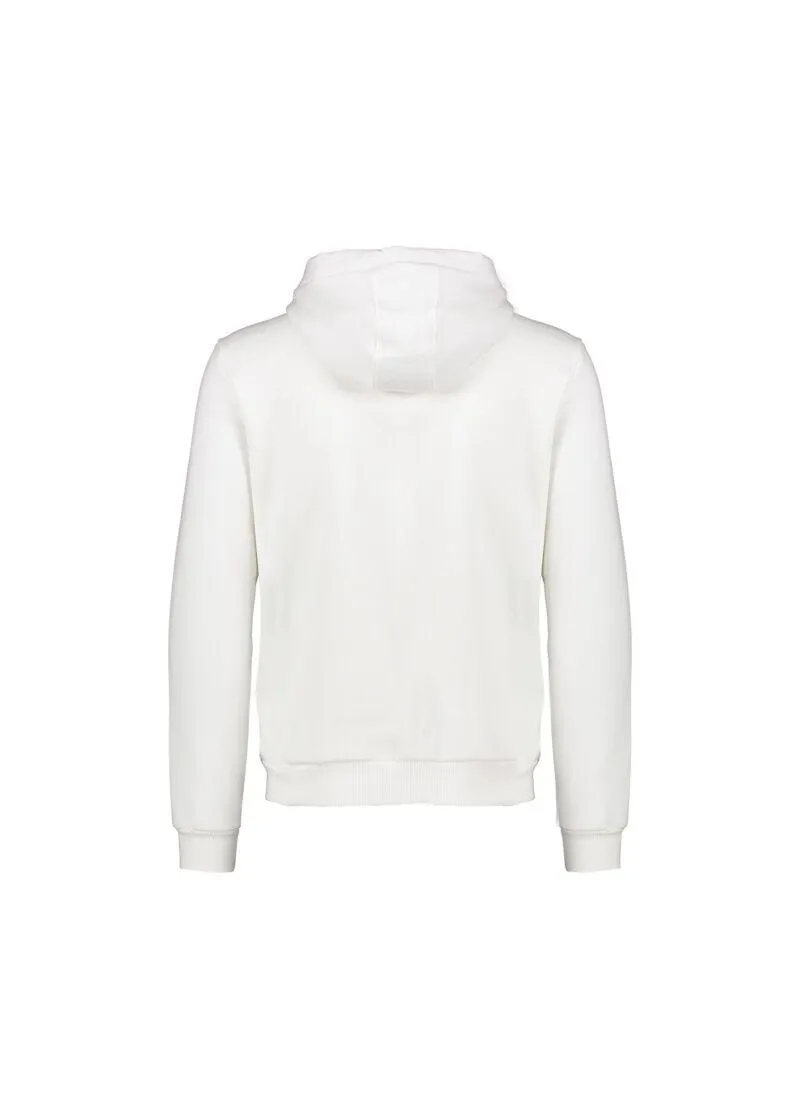 Felpa con zip in misto cotone
