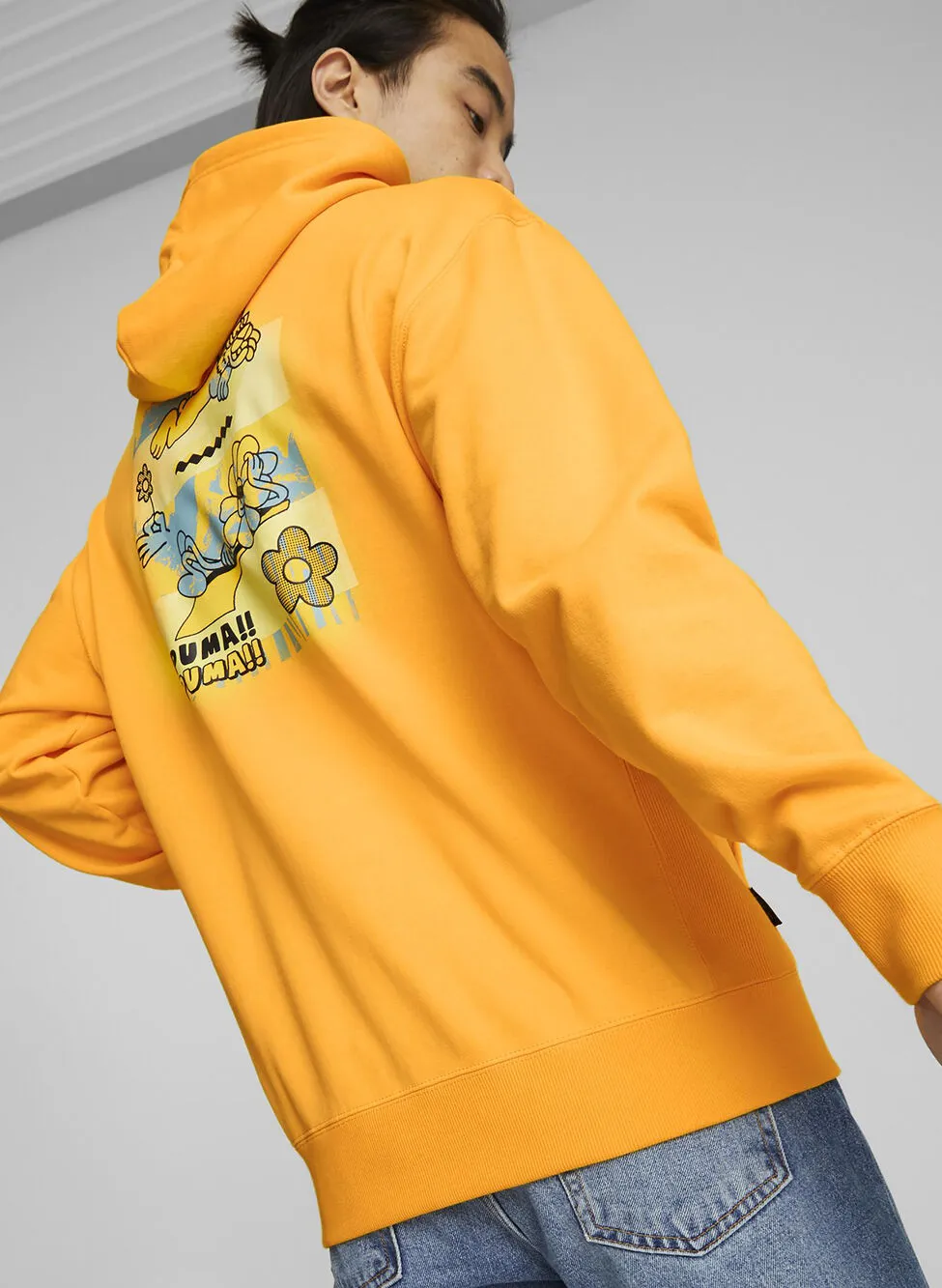 felpa downtown graphic con cappuccio