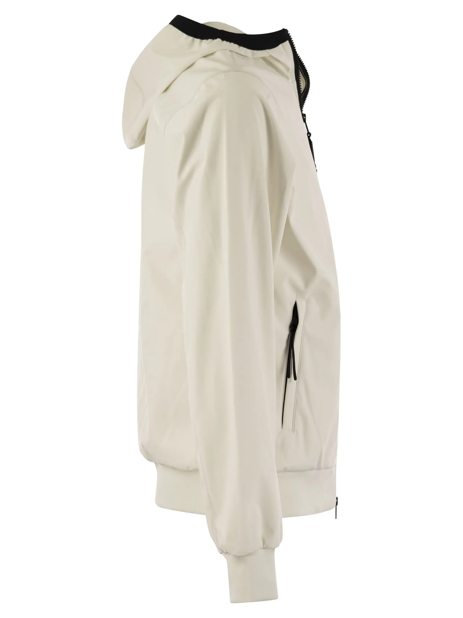 Felpa in Softshell con cappuccio